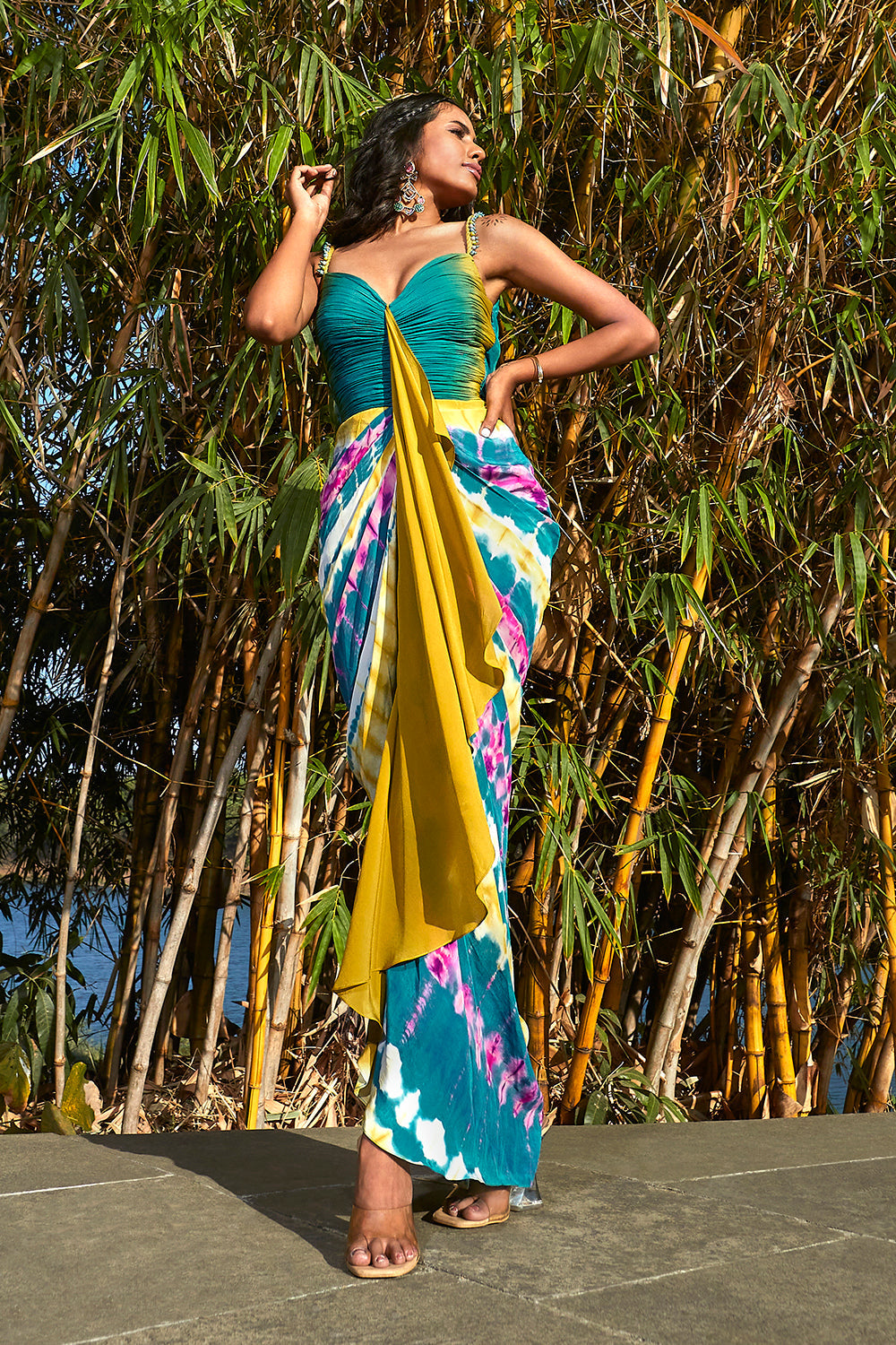 Green Backless Dress