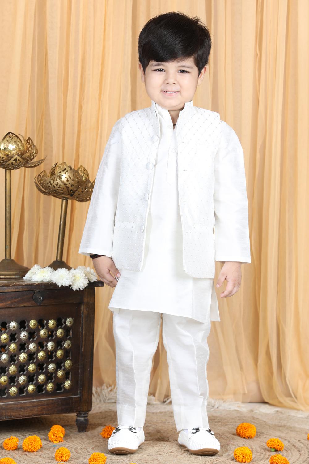 Kurta,Pajama With Sleeveless Jacket