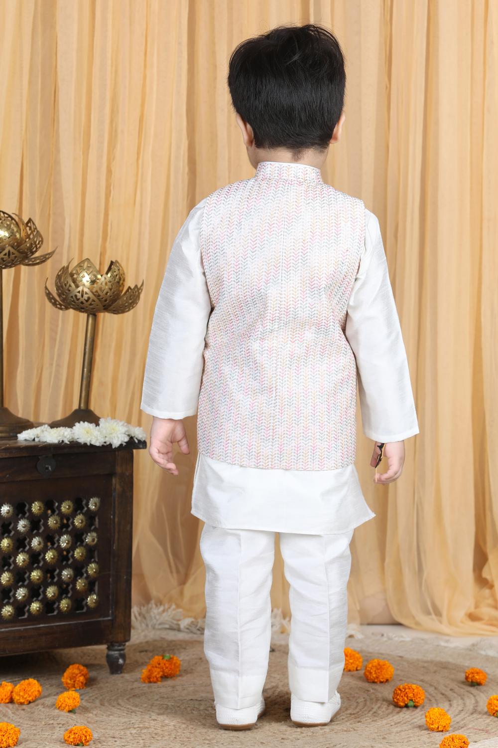 Kurta,Pajama With Sleeveless Jacket