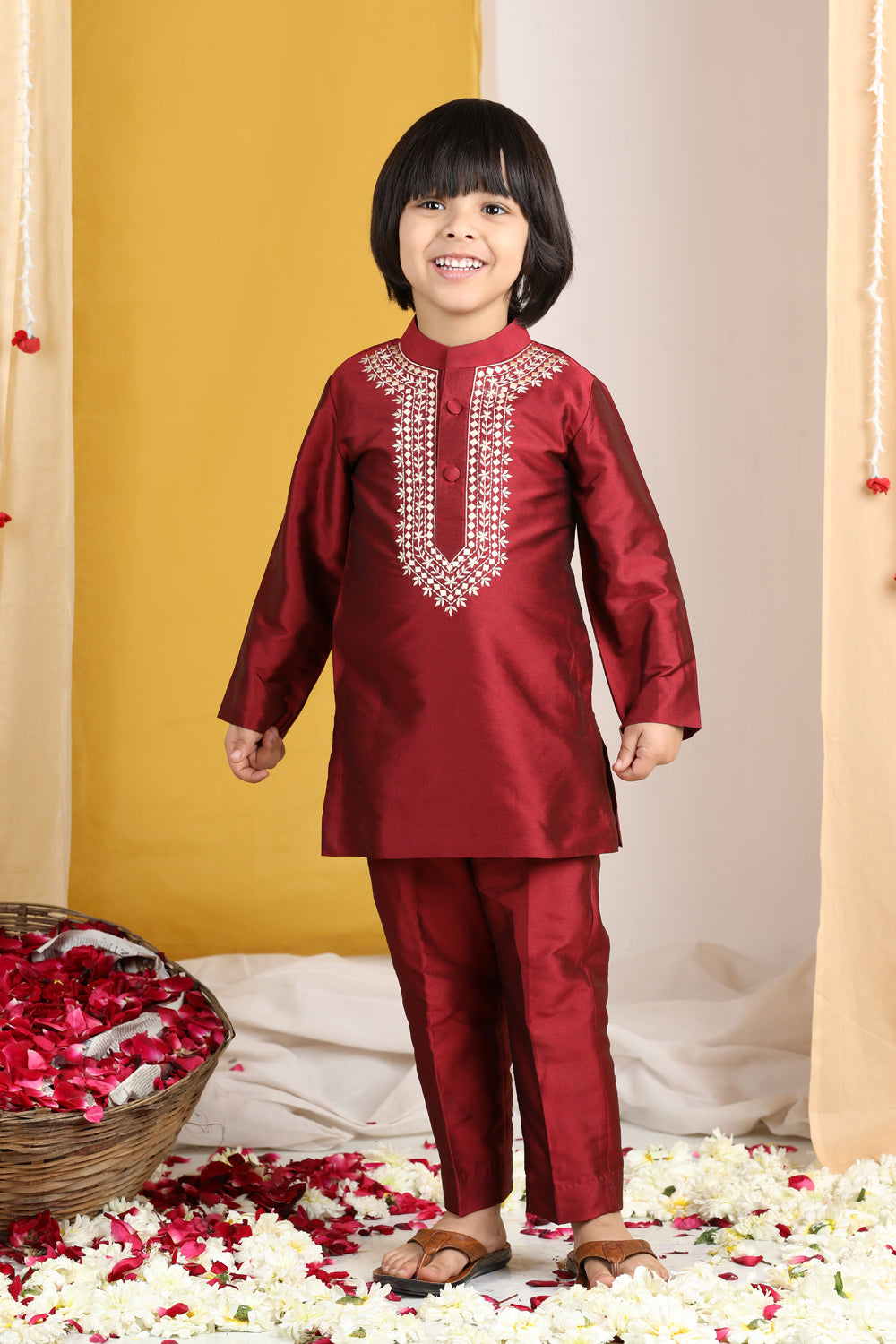 Threed Embroidery On Neck Line