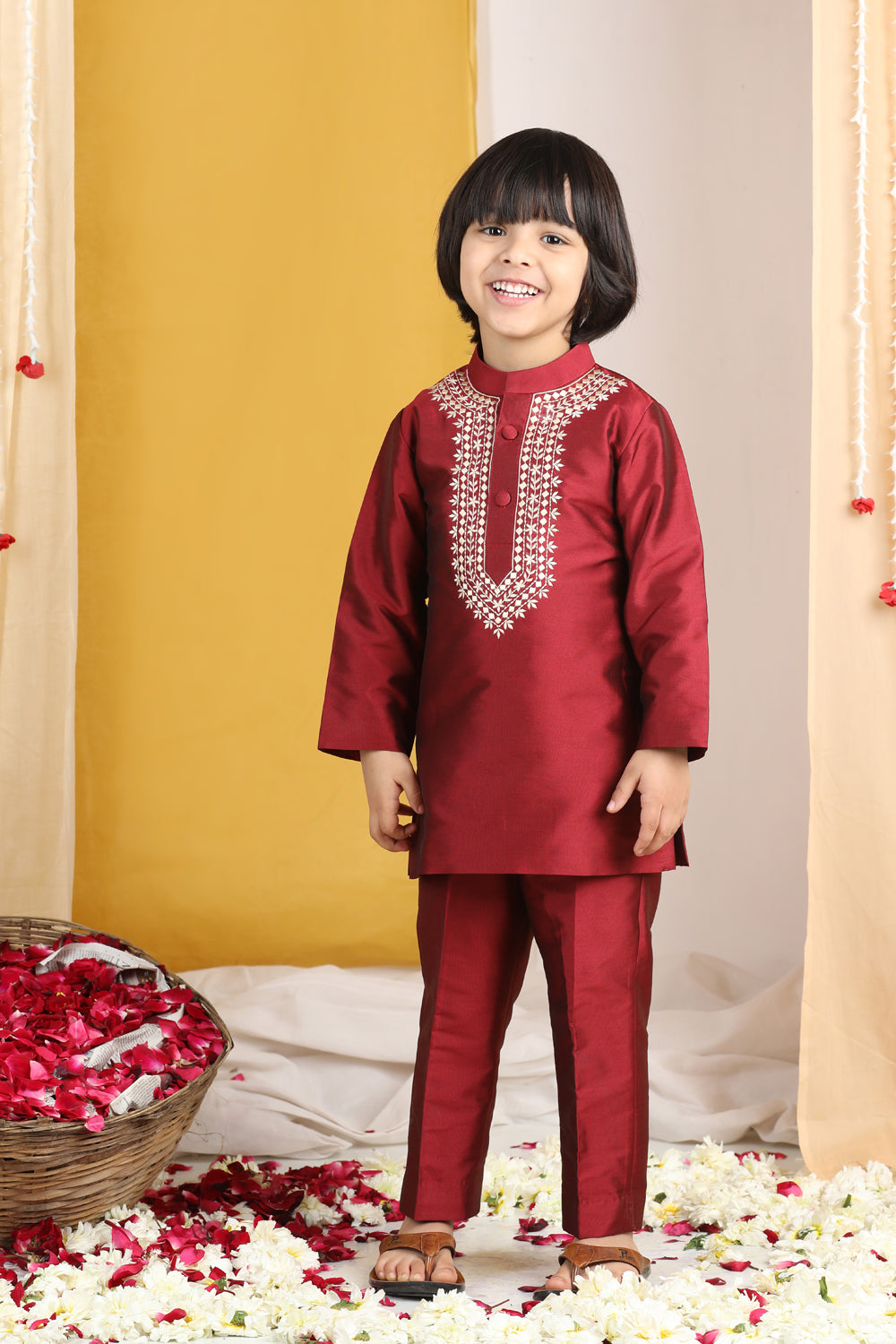 Threed Embroidery On Neck Line