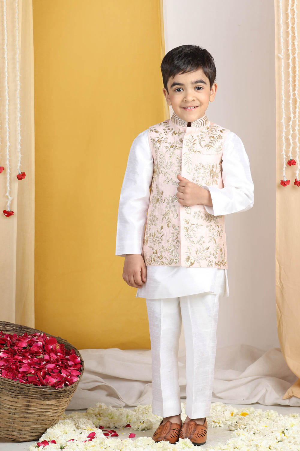 Zari Work Jacket With Kurta Pajama