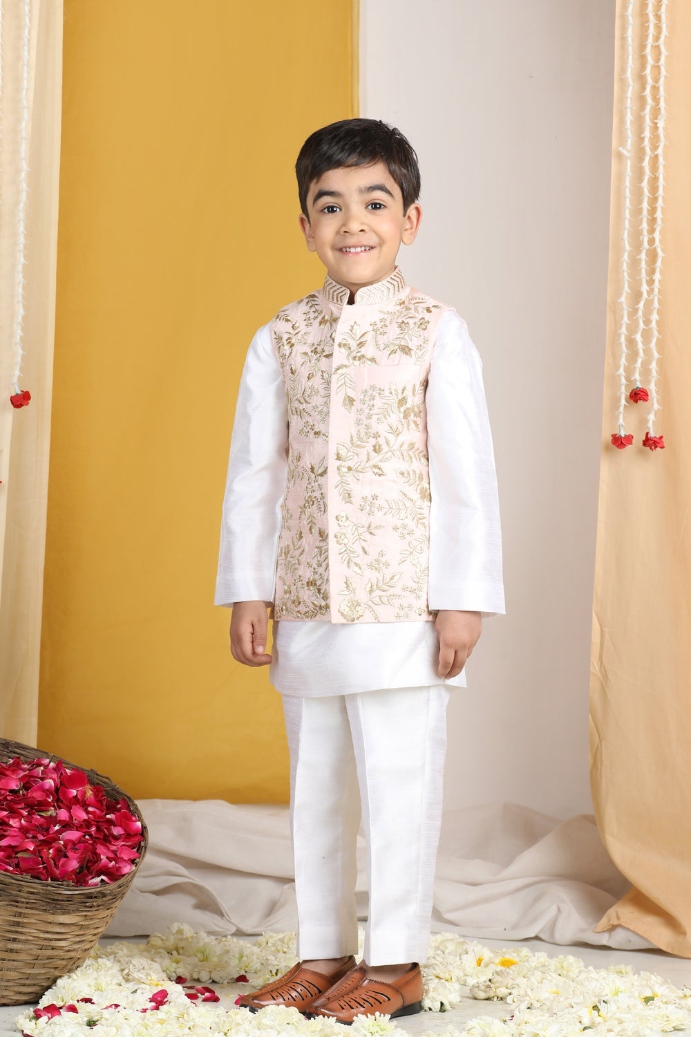 Zari Work Jacket With Kurta Pajama