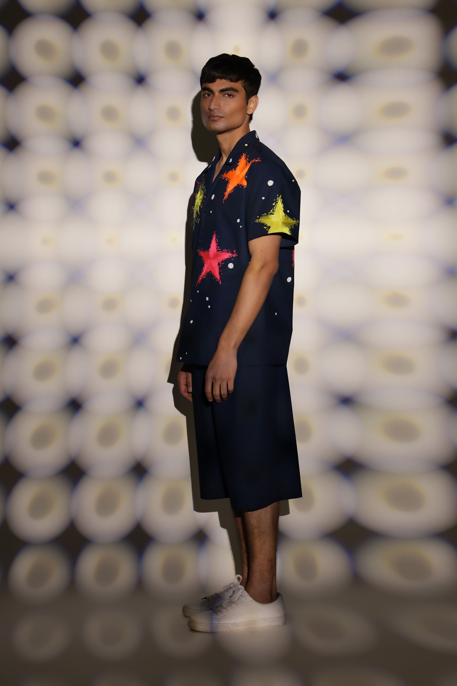 Star Splashes Shirt With Boxy Shorts