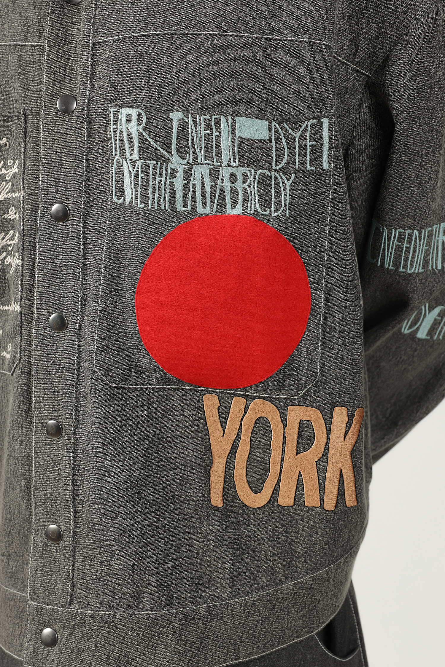 Scribble High Low Denim Jacket