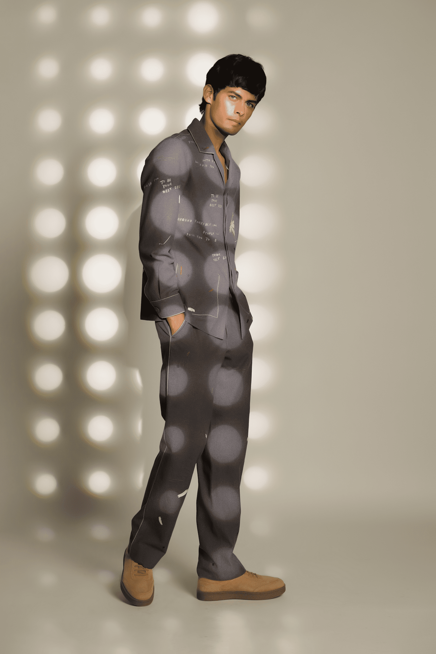 Holiday Shacket With Straight Pants