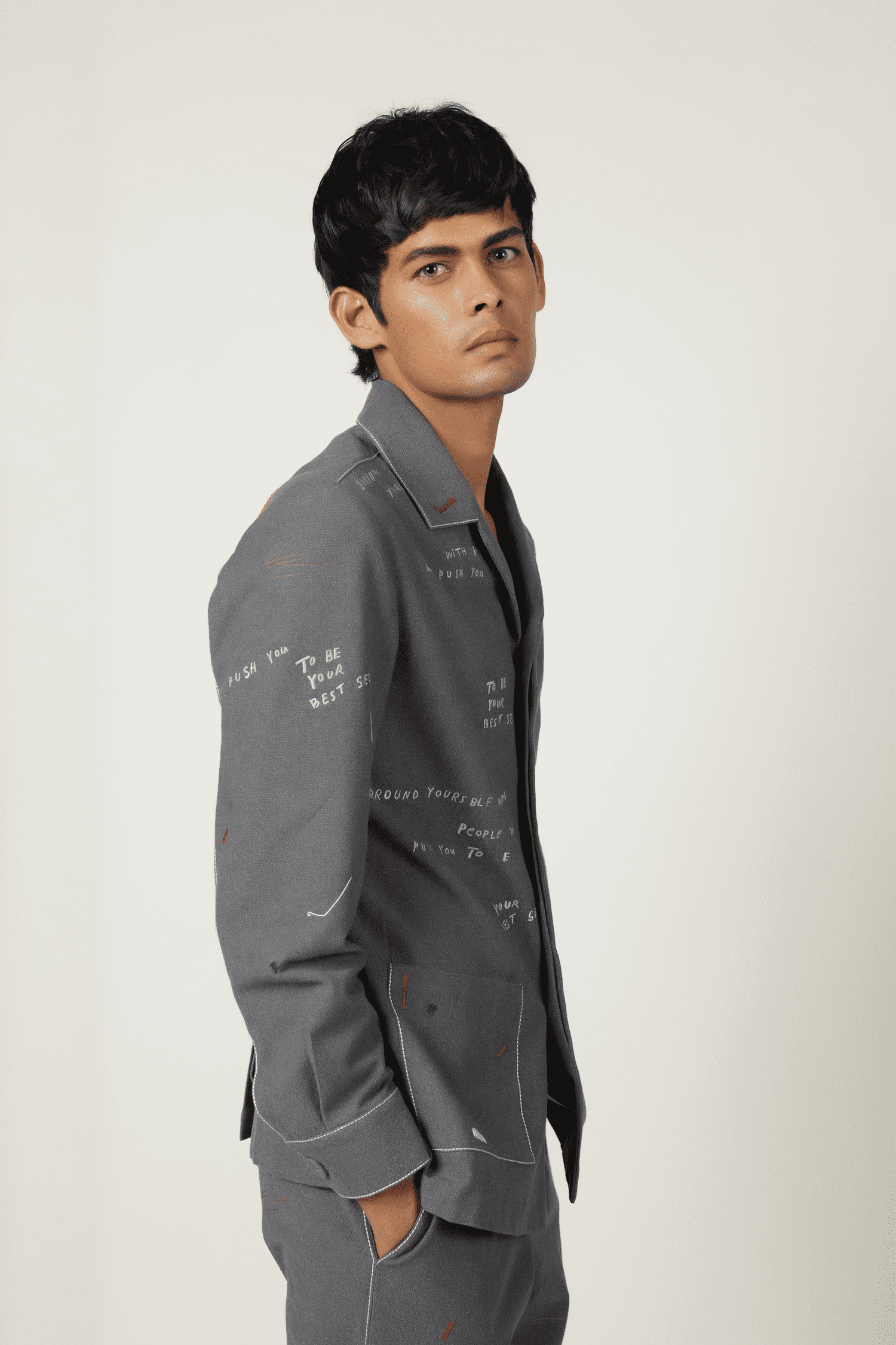 Holiday Shacket With Straight Pants