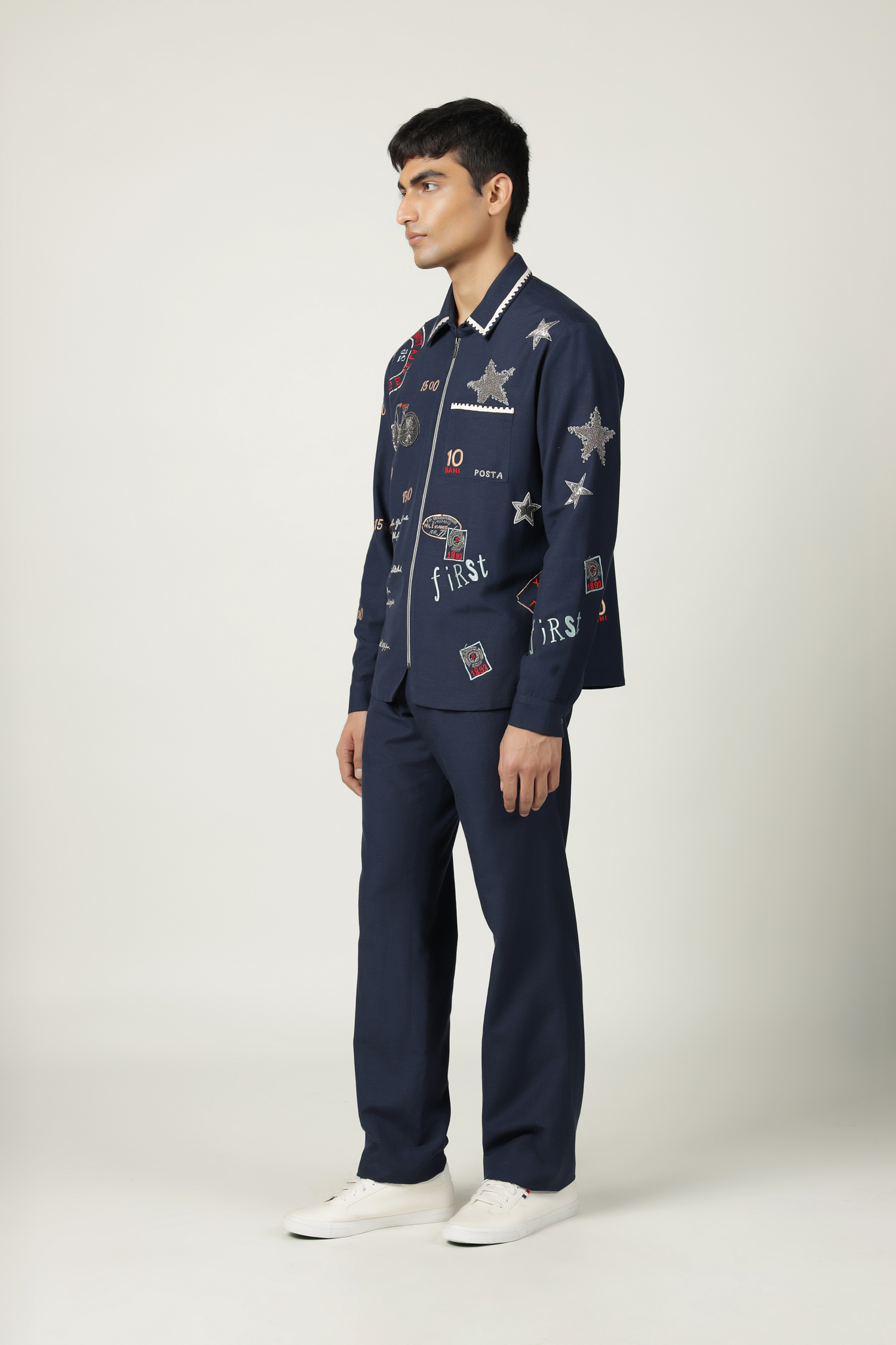Straight Pants Of "(Postcard Shirt)"