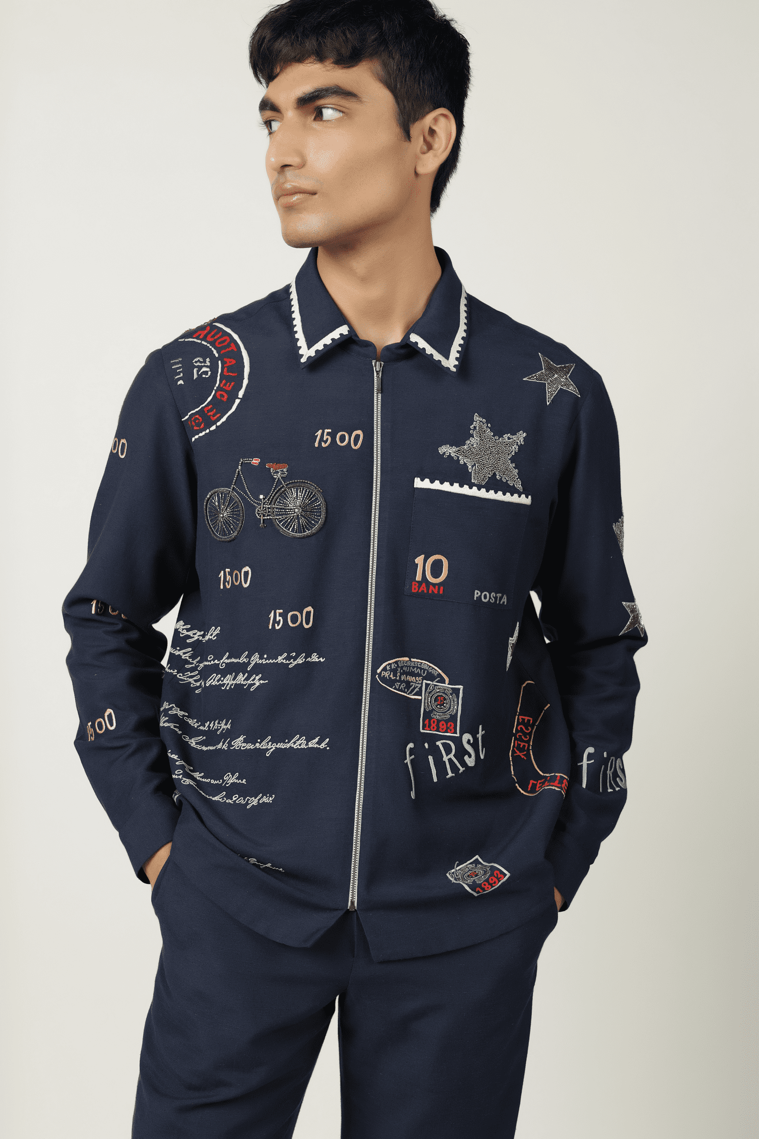 Postcard Shirt With Straight Pants