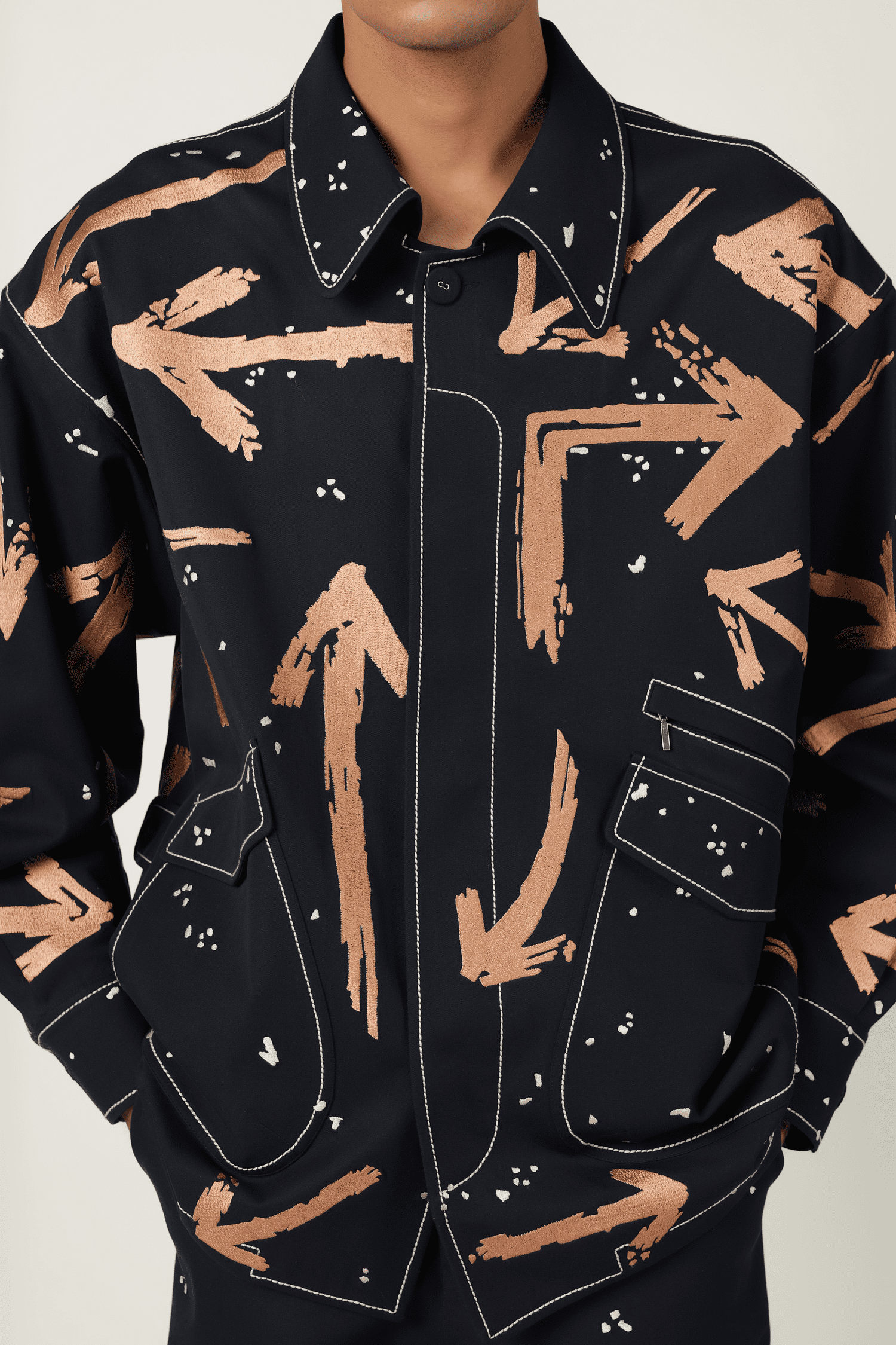 Arrow Oversized Jacket With Matching Pants