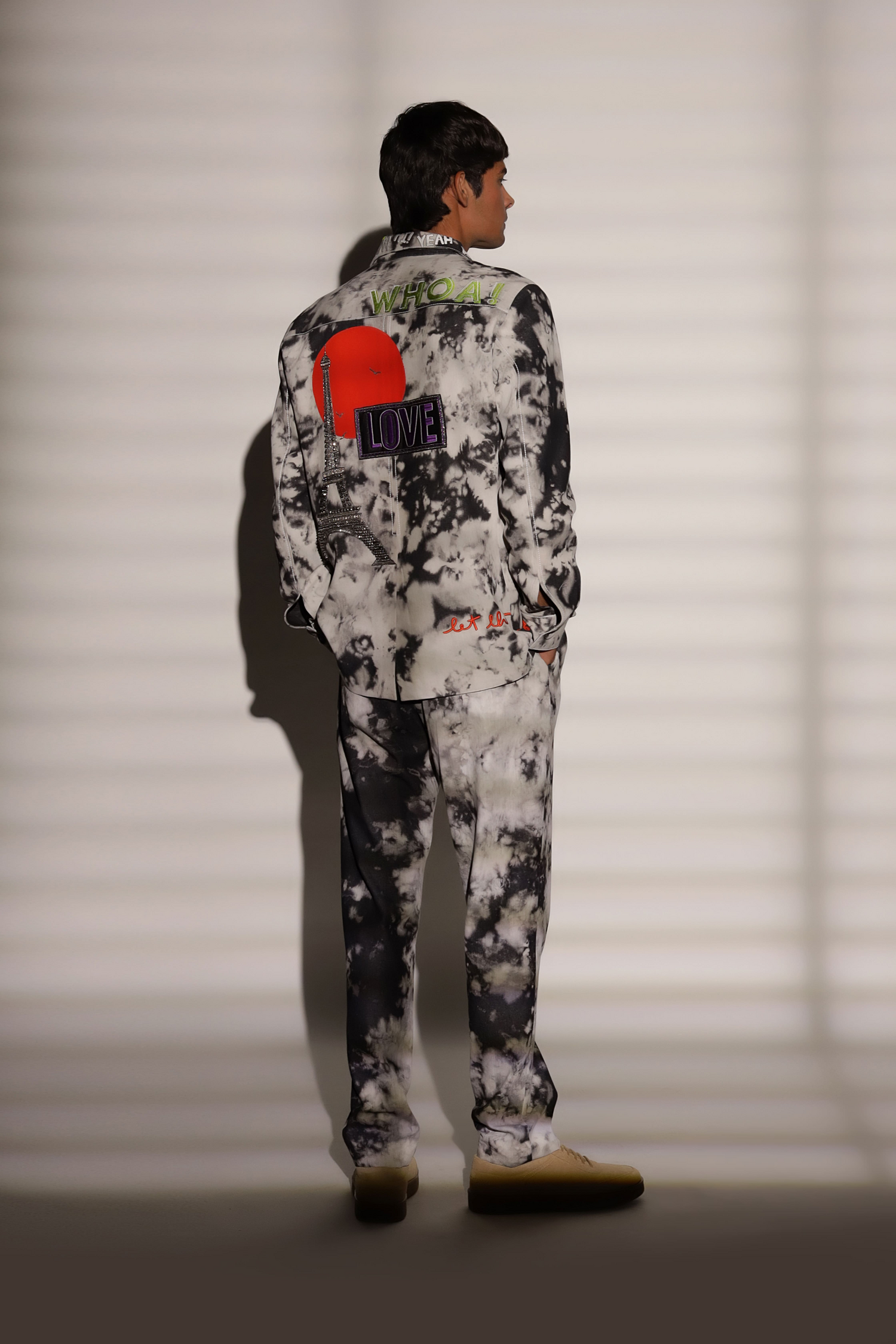 Straight Pants Of '('Good Times Roll' Jacket)"