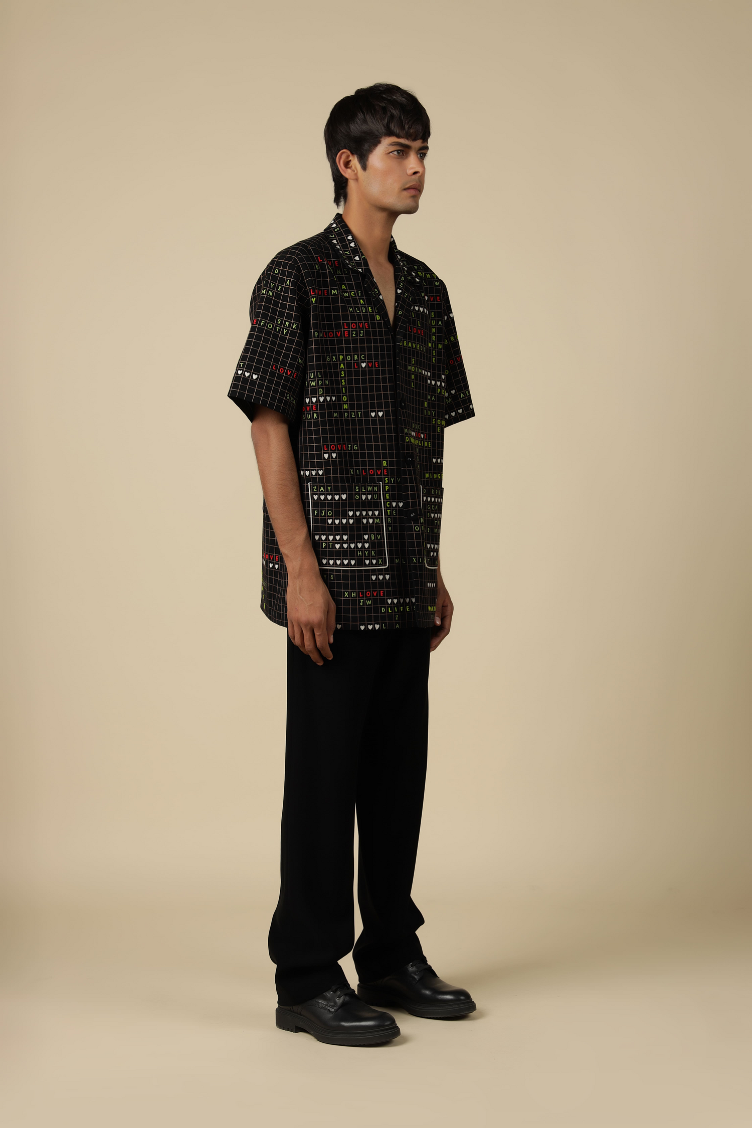 Pants Of "(Crossword Half Sleeve Jacket)"