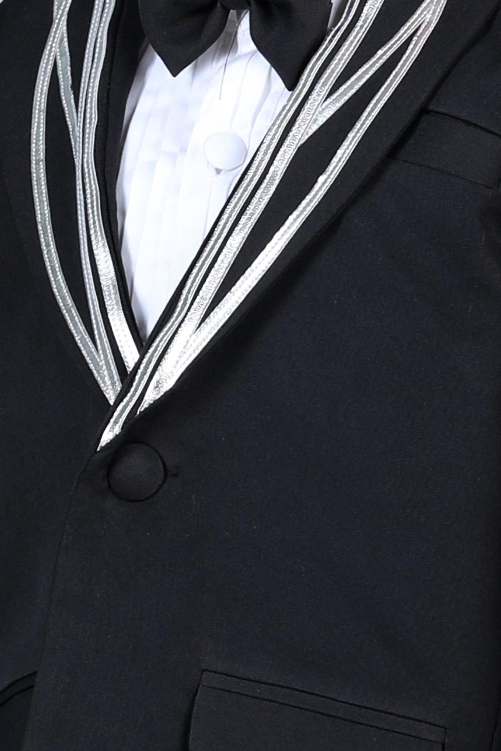 Tuxedo With Metallic Strip And Bow