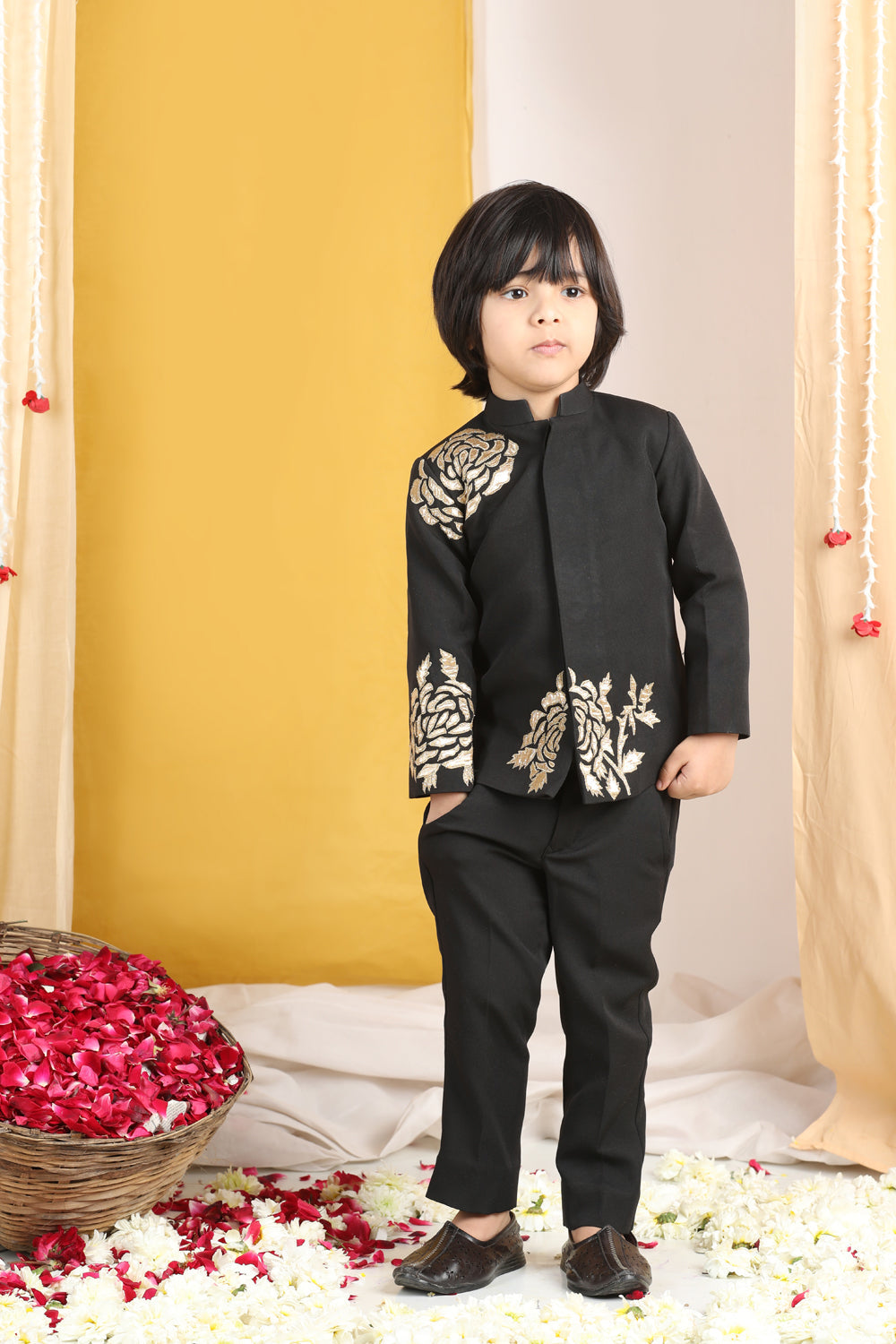 Boys Bandgala With Applique Work