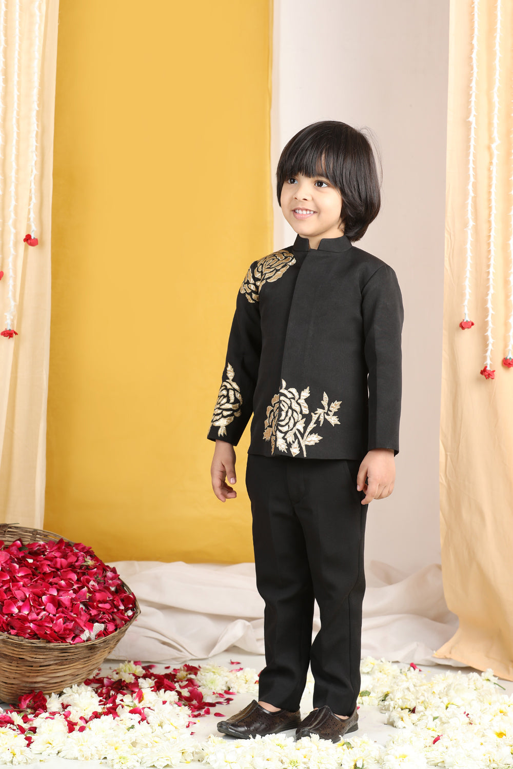 Boys Bandgala With Applique Work