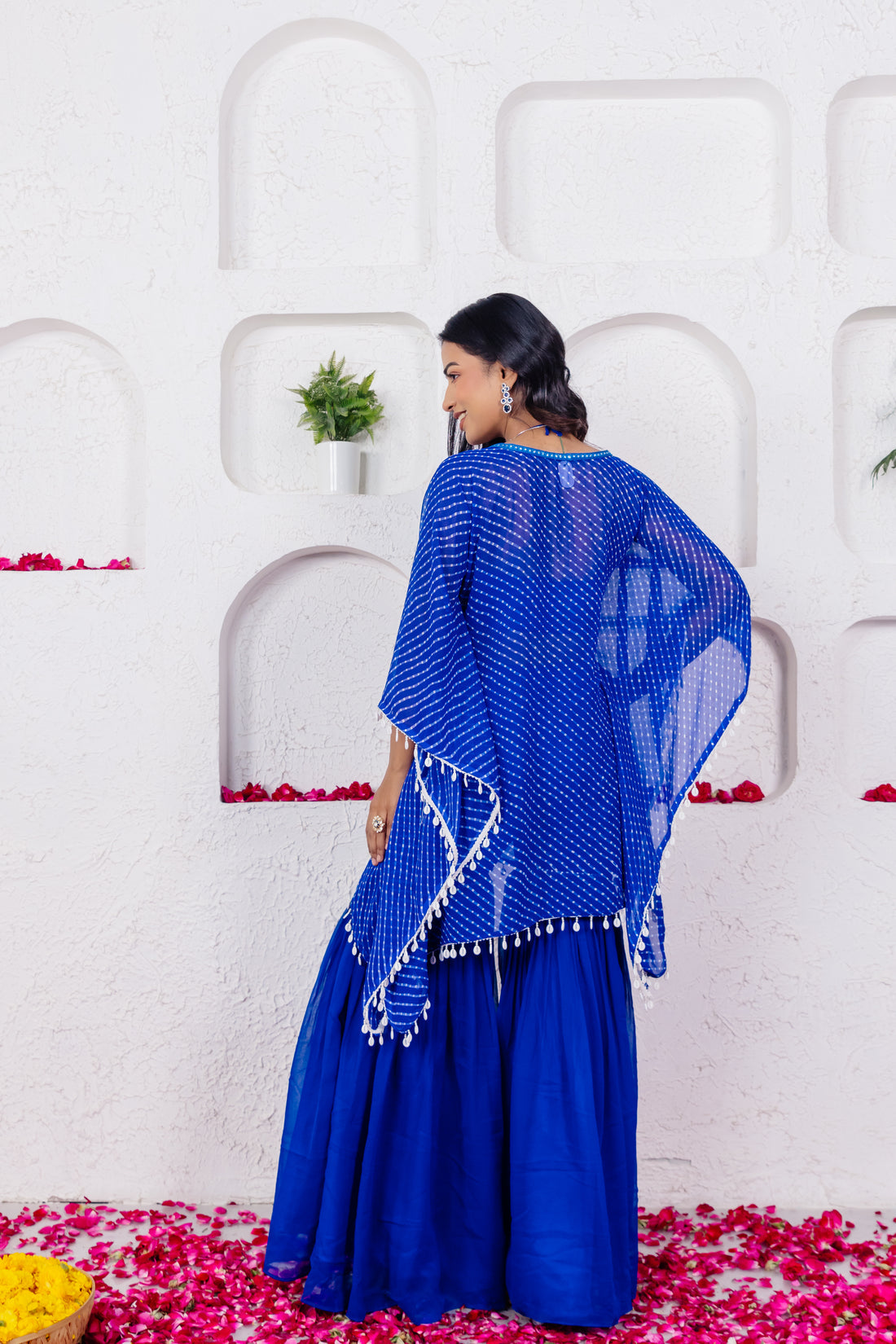 CY Bhawna Rao Anaya Royal Blue Mothra Co-Ord Set Back 1