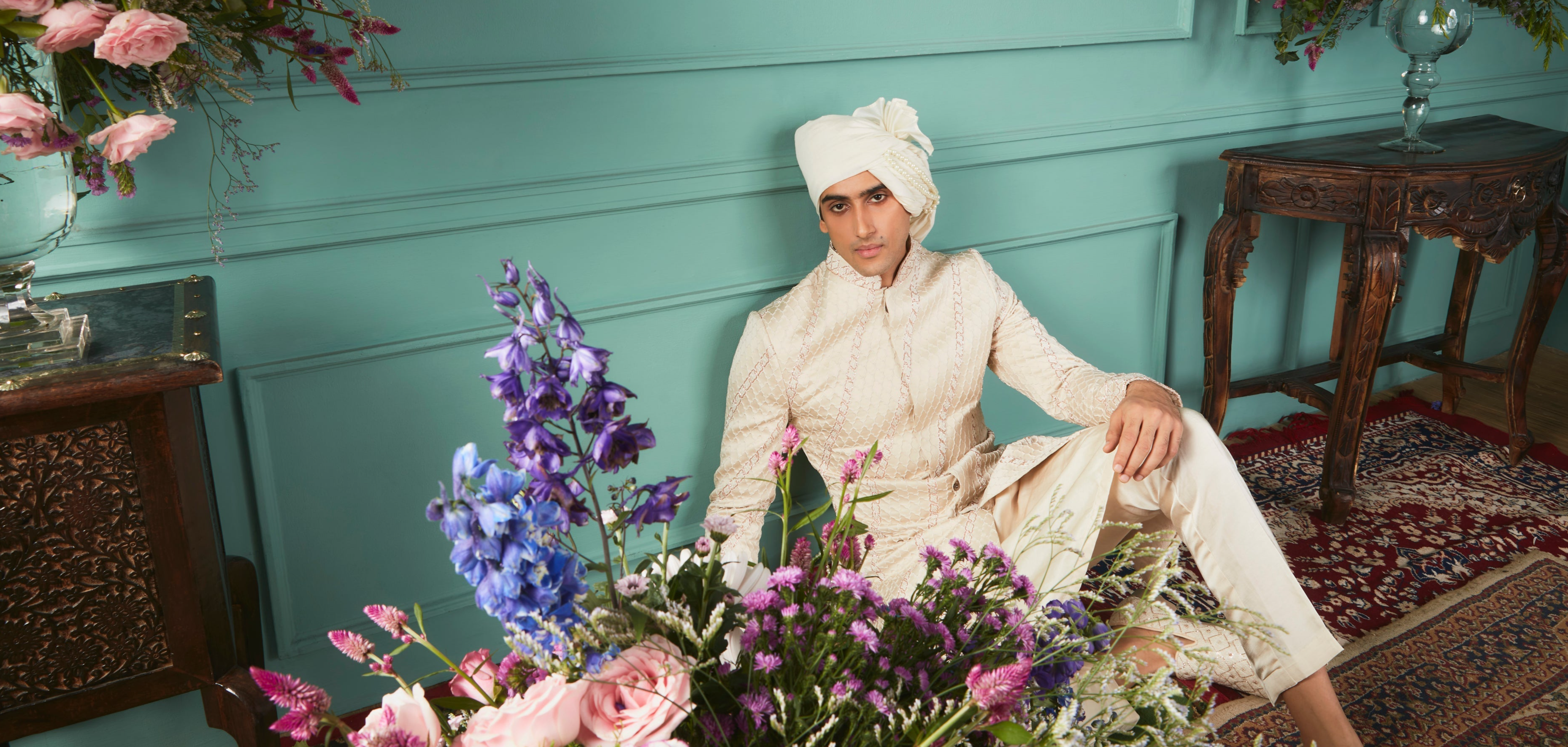 Glacier Sherwani Set