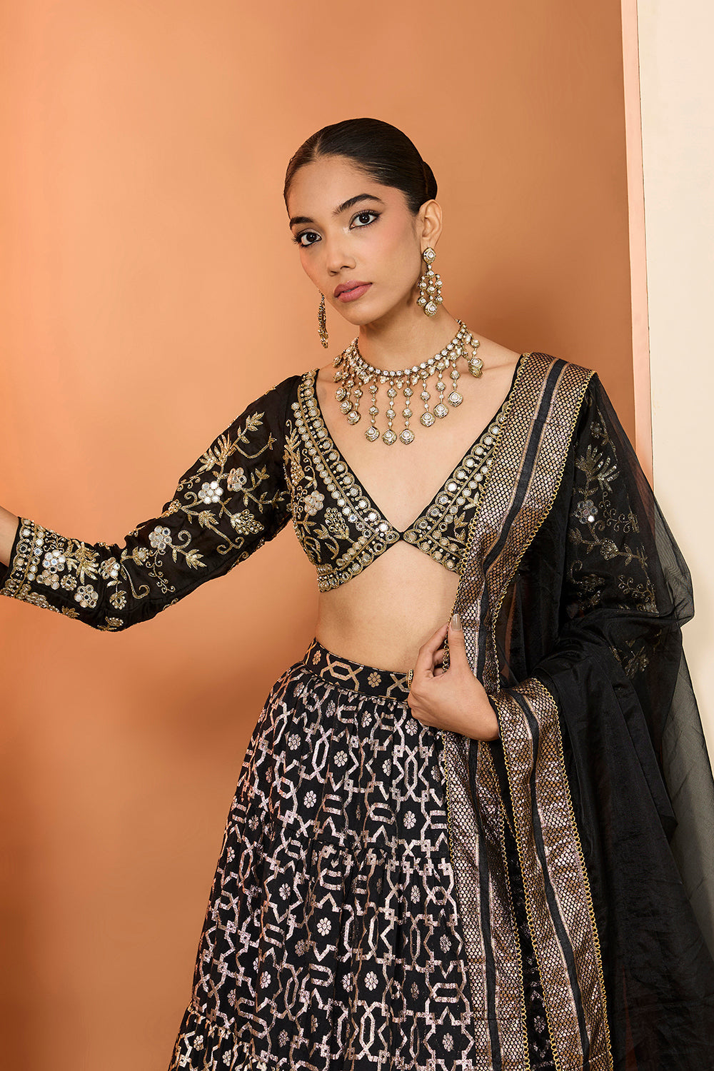 Black Lehenga Set