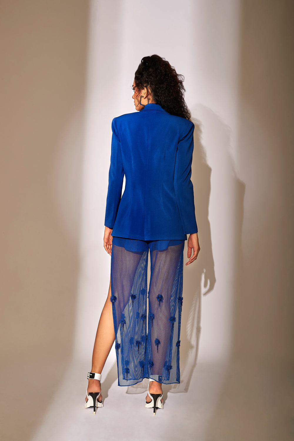 Blue Blazer with Mesh Pants