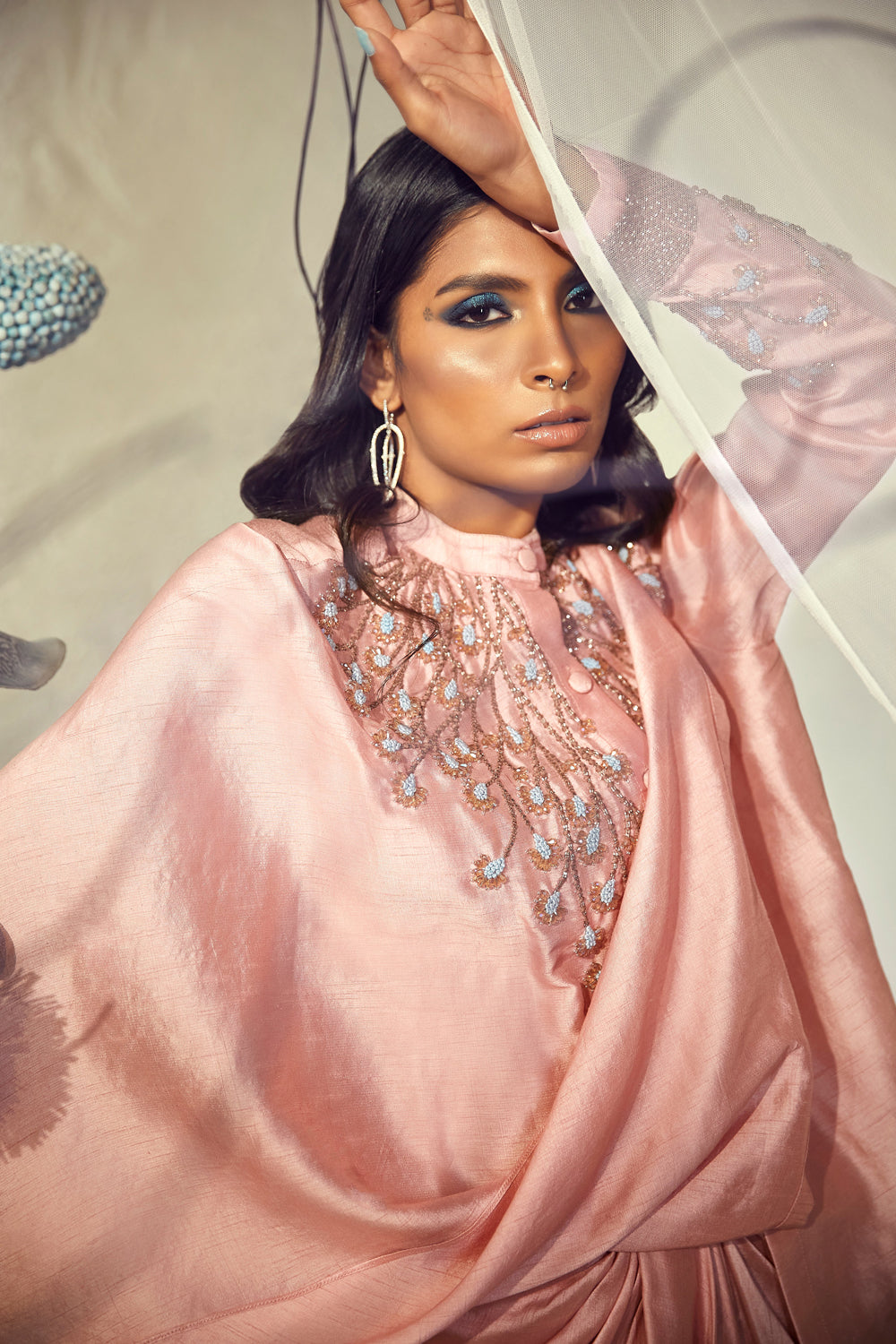 Pink Top with Pleated Skirt