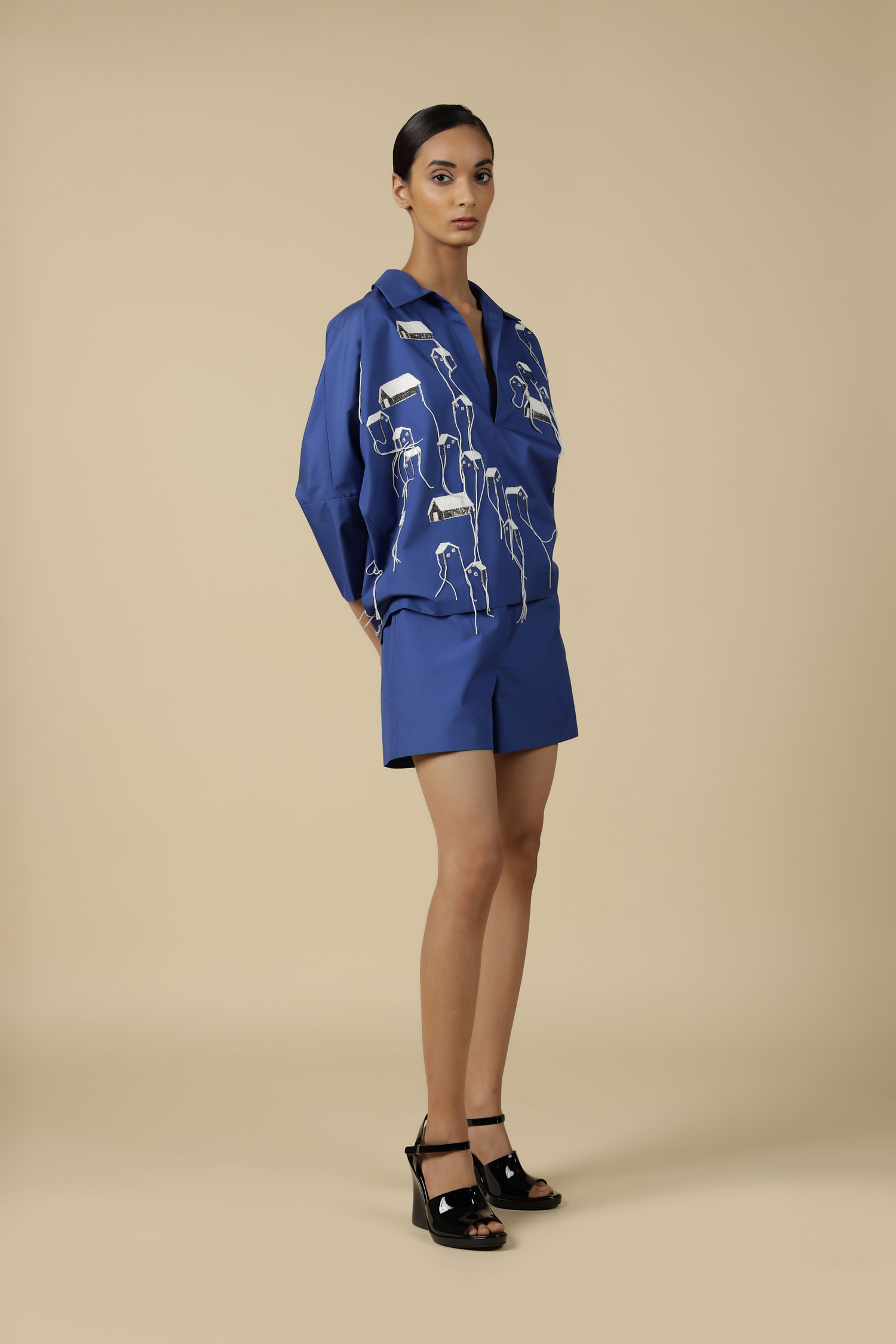 Shorts Of (Tiny House Dolman Sleeves Top)