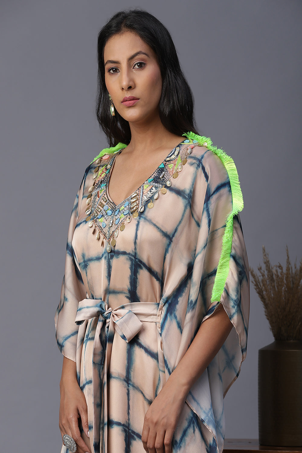 Blue Dye Kaftan - Auraya Fashion - - #tag1# - #tag2# - #tag3# - #tag3#