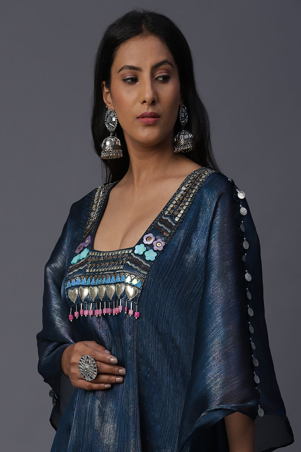 Office Girl Handpainted Kaftan - Auraya Fashion - - #tag1# - #tag2# - #tag3# - #tag3#