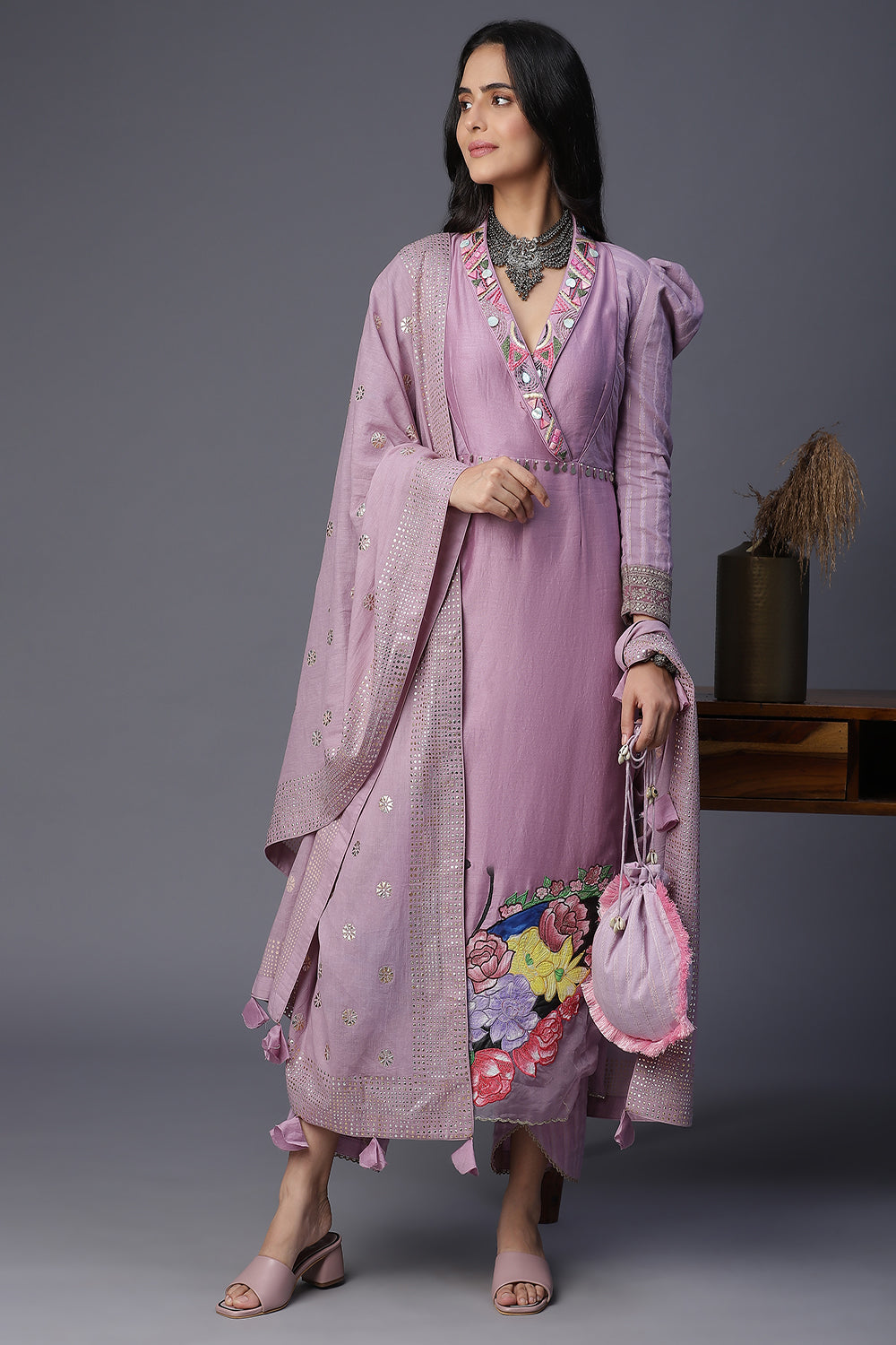 Butterfly Flower Handpainted Suit - Auraya Fashion - - #tag1# - #tag2# - #tag3# - #tag3#