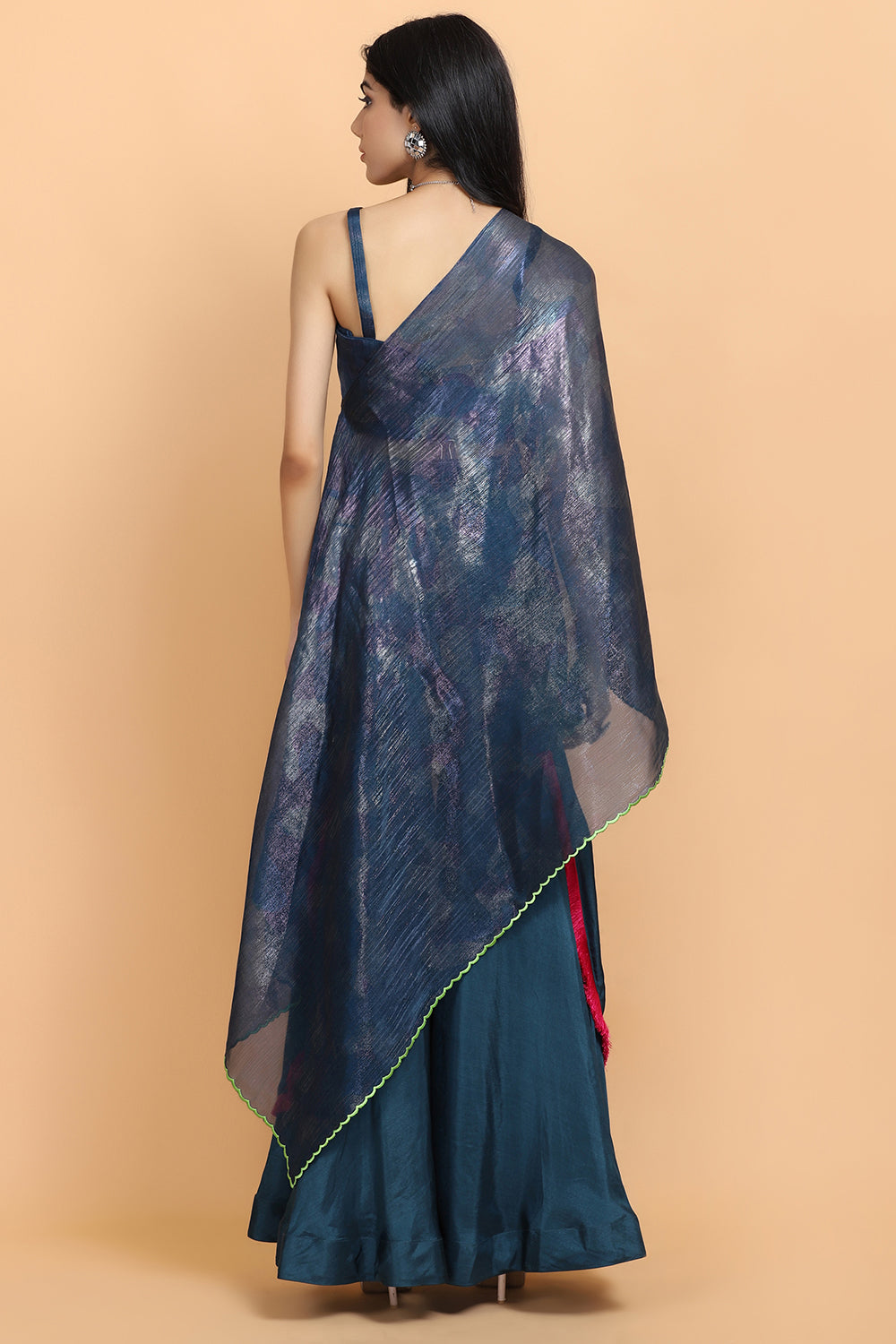 Electric Blue Handpainted Indo Set - Auraya Fashion - - #tag1# - #tag2# - #tag3# - #tag3#