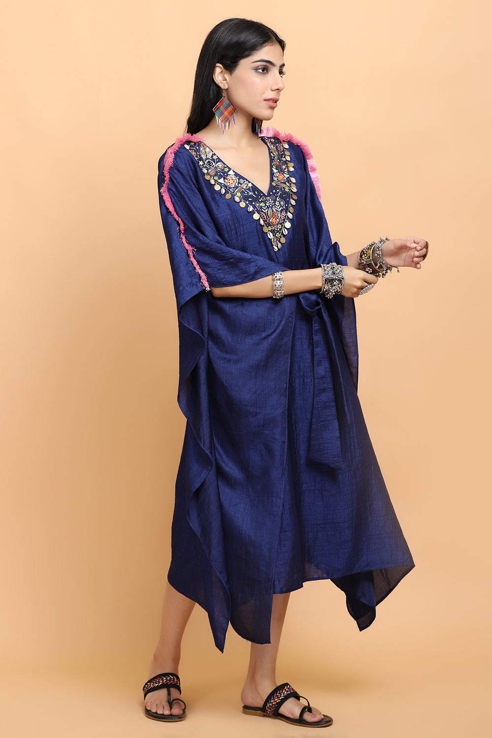 Electric Blue Kaftan Set - Auraya Fashion - - #tag1# - #tag2# - #tag3# - #tag3#