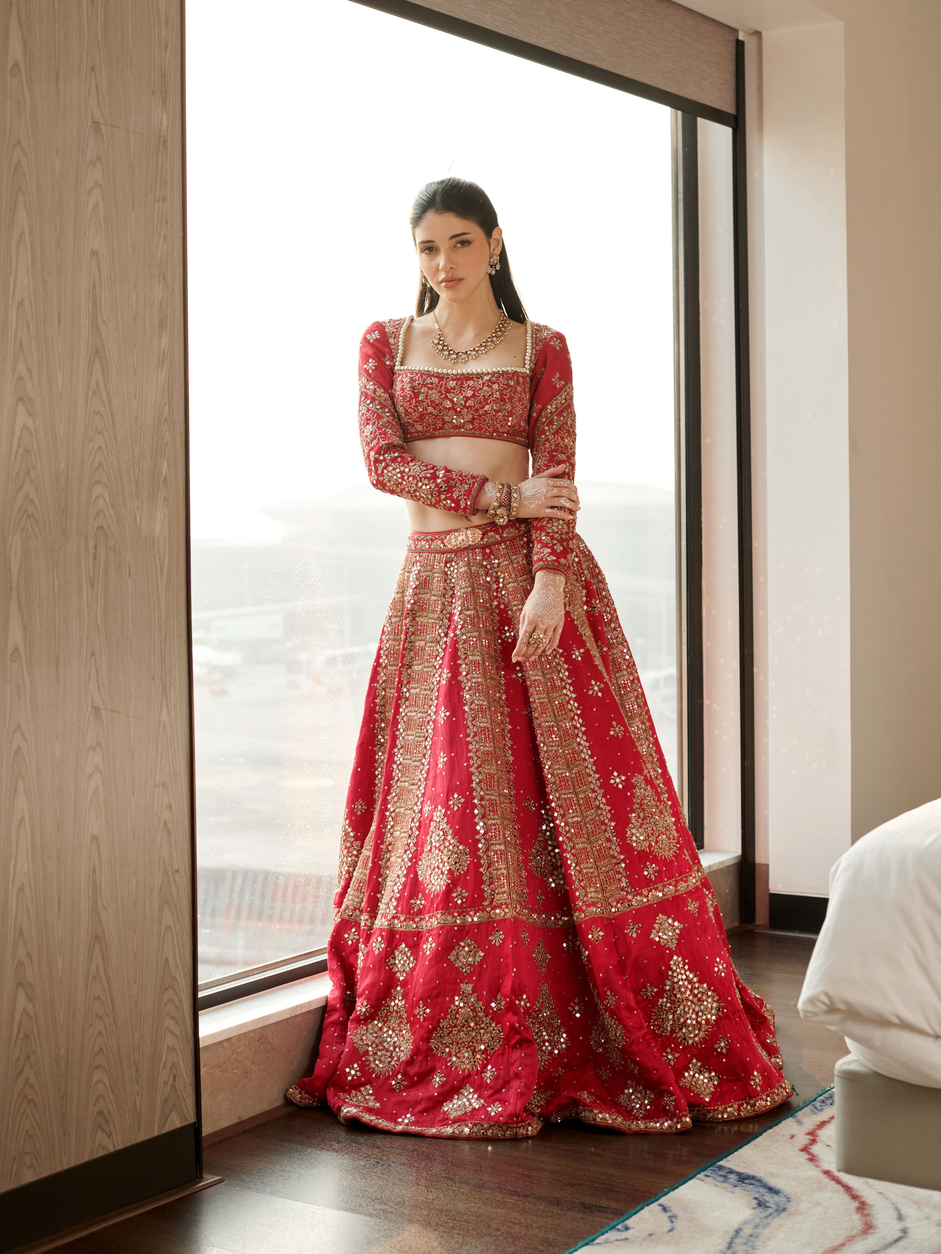 CY Jigar & Nikita Aayna Lehenga Front-2