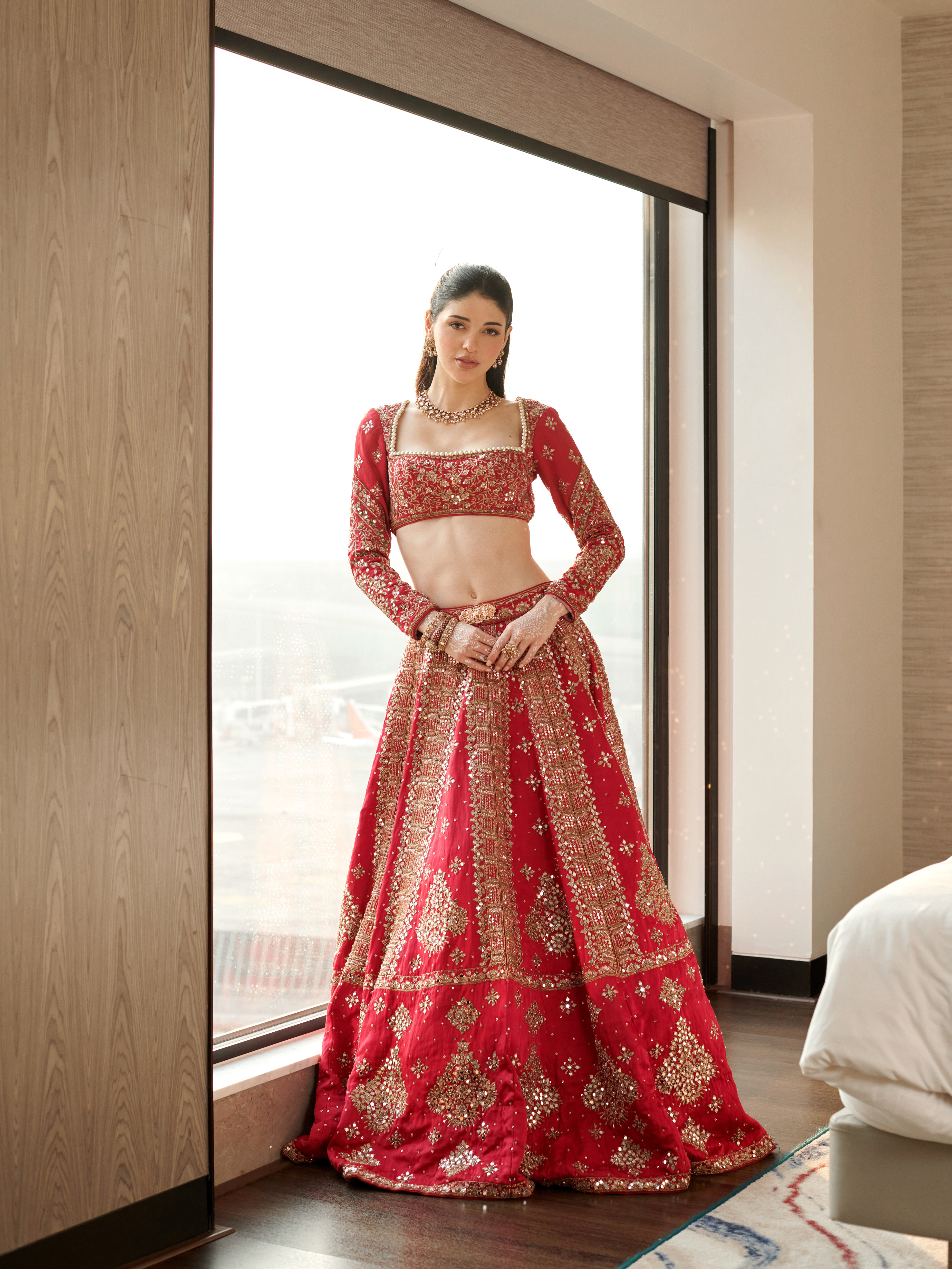 CY Jigar & Nikita Aayna Lehenga Front-1