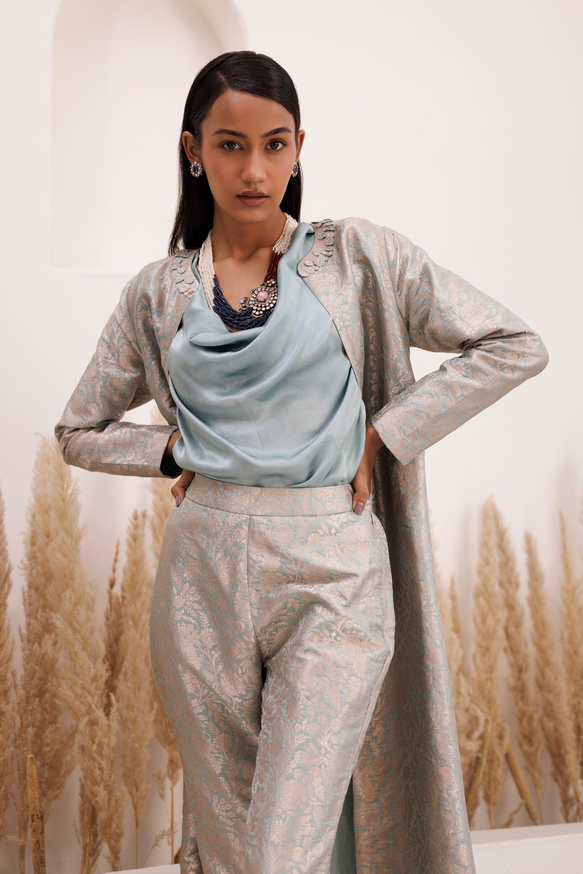 CY Chhaya Mehrotra Jenith Jacket Co-Ord Set Front 3