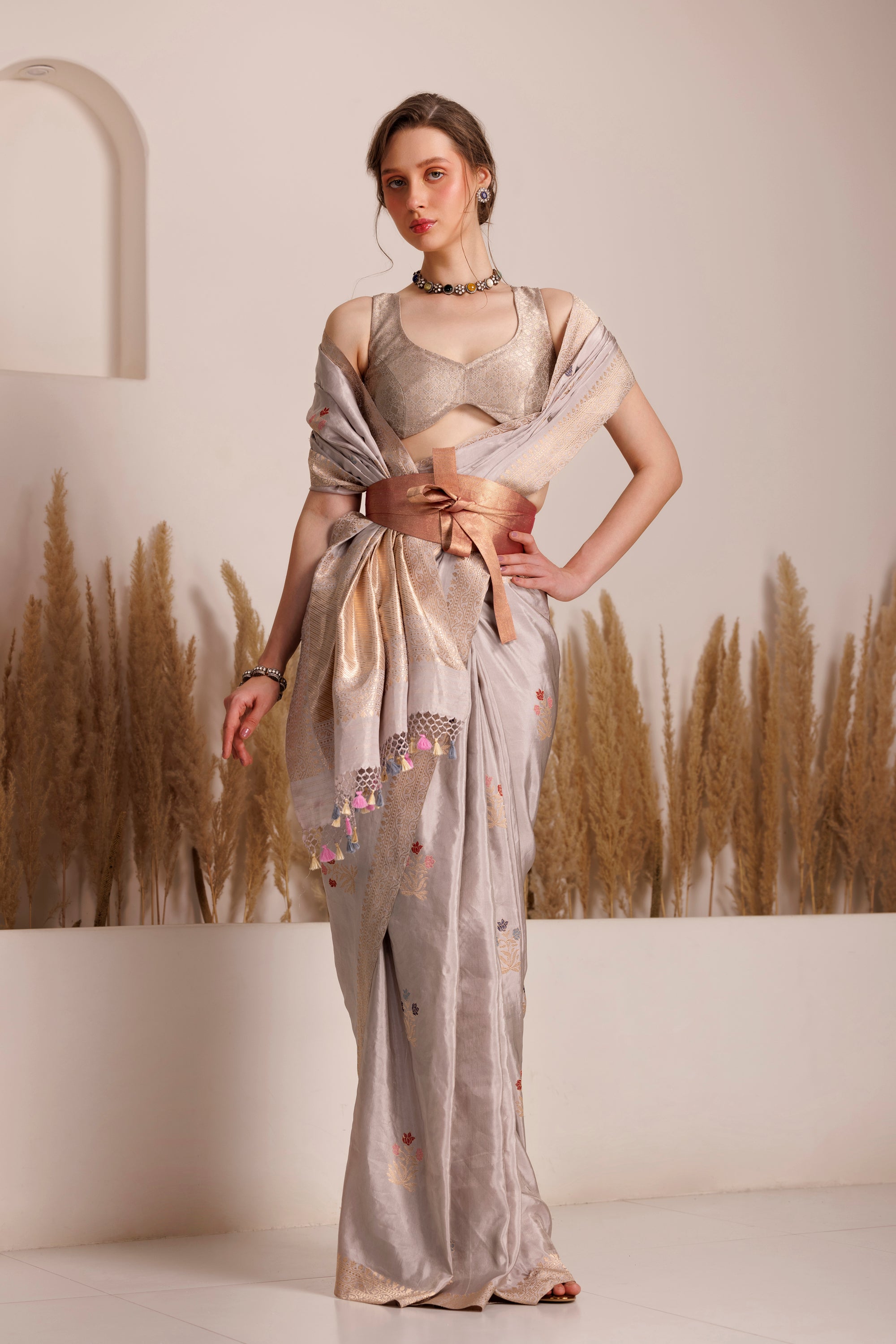 CY Chhaya Mehrotra Mudra Saree Front 1