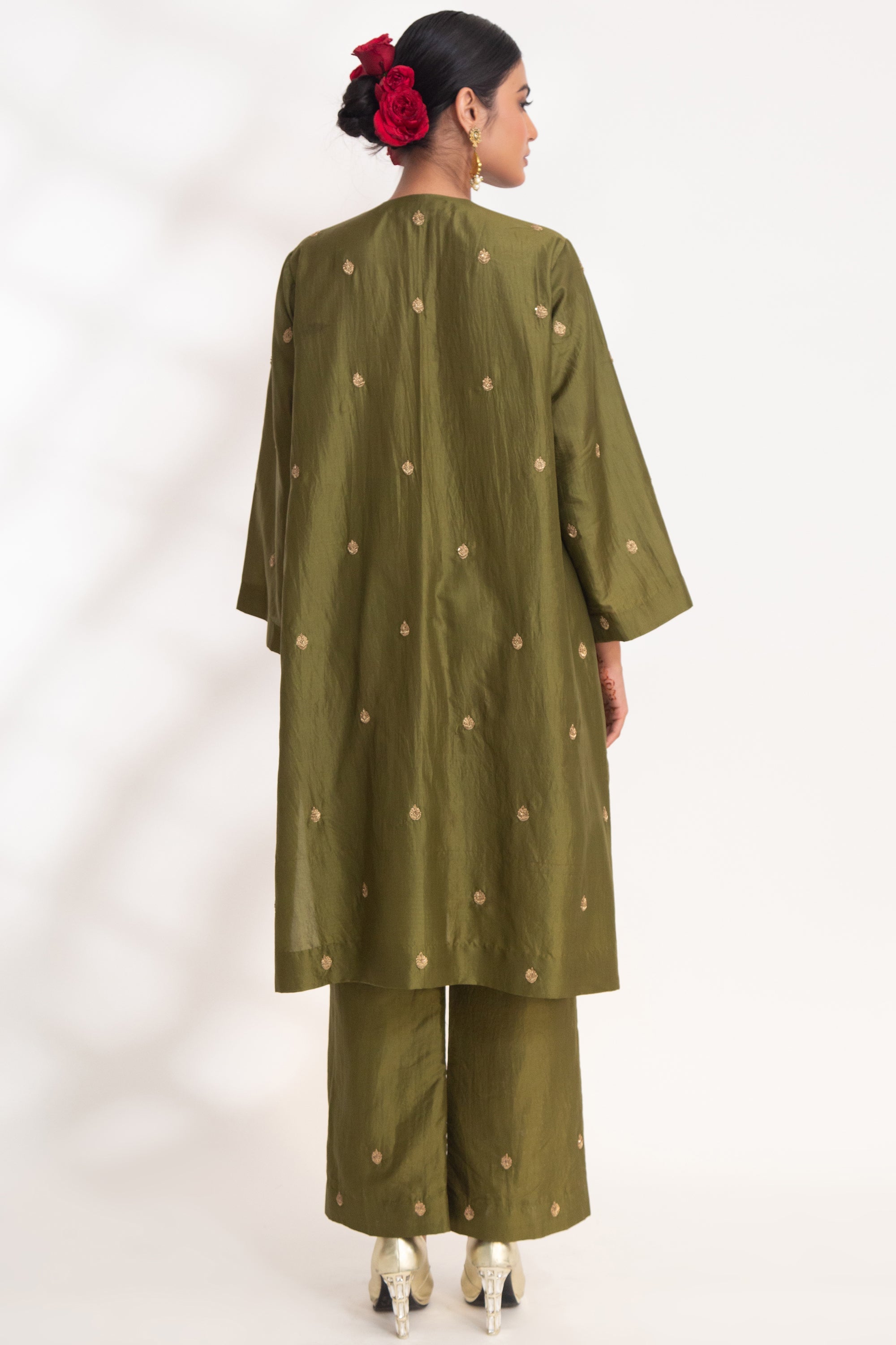 CY Chhaya Mehrotra Ojal Pink Kurta Set Back 1