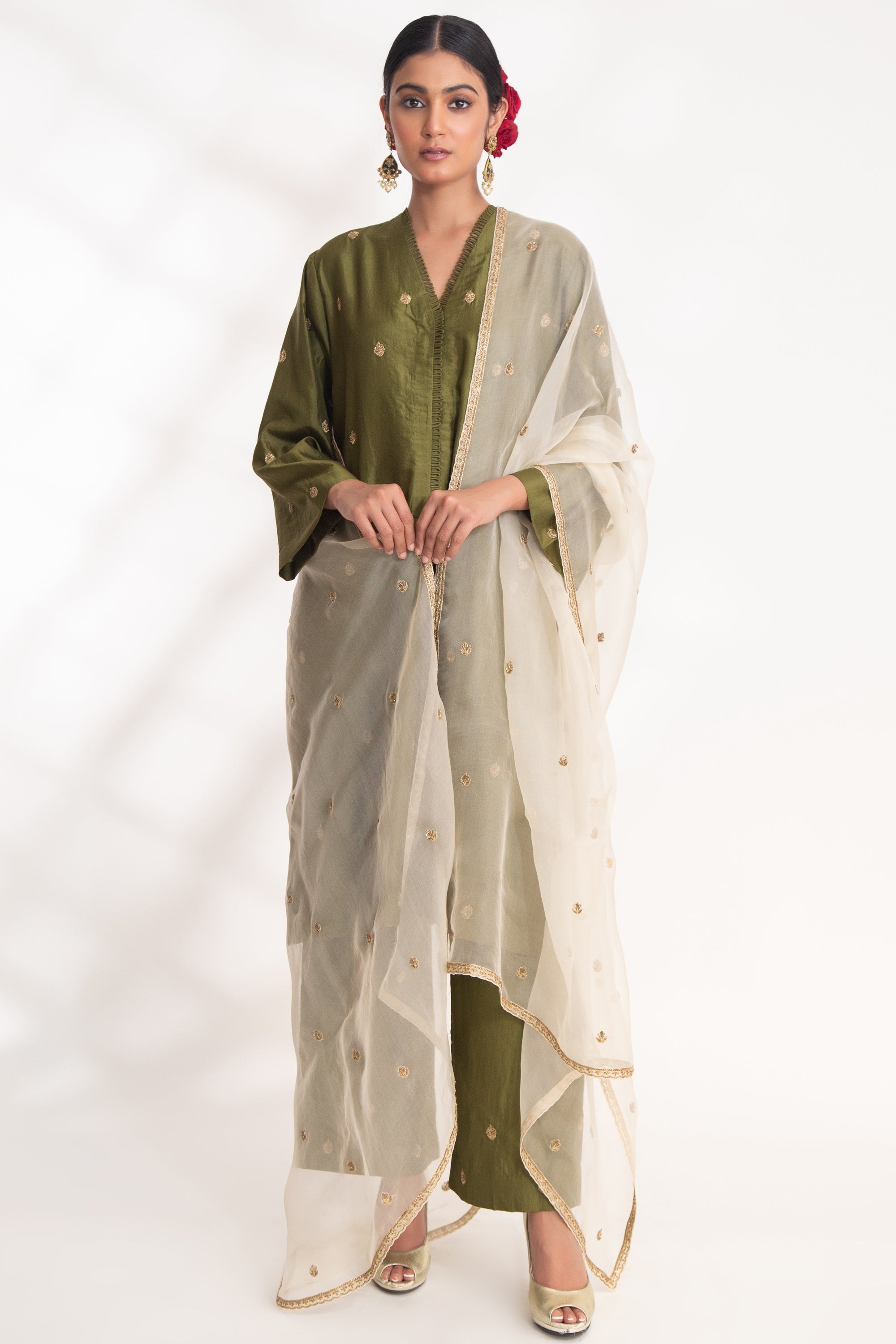 CY Chhaya Mehrotra Ojal Pink Kurta Set Front 1