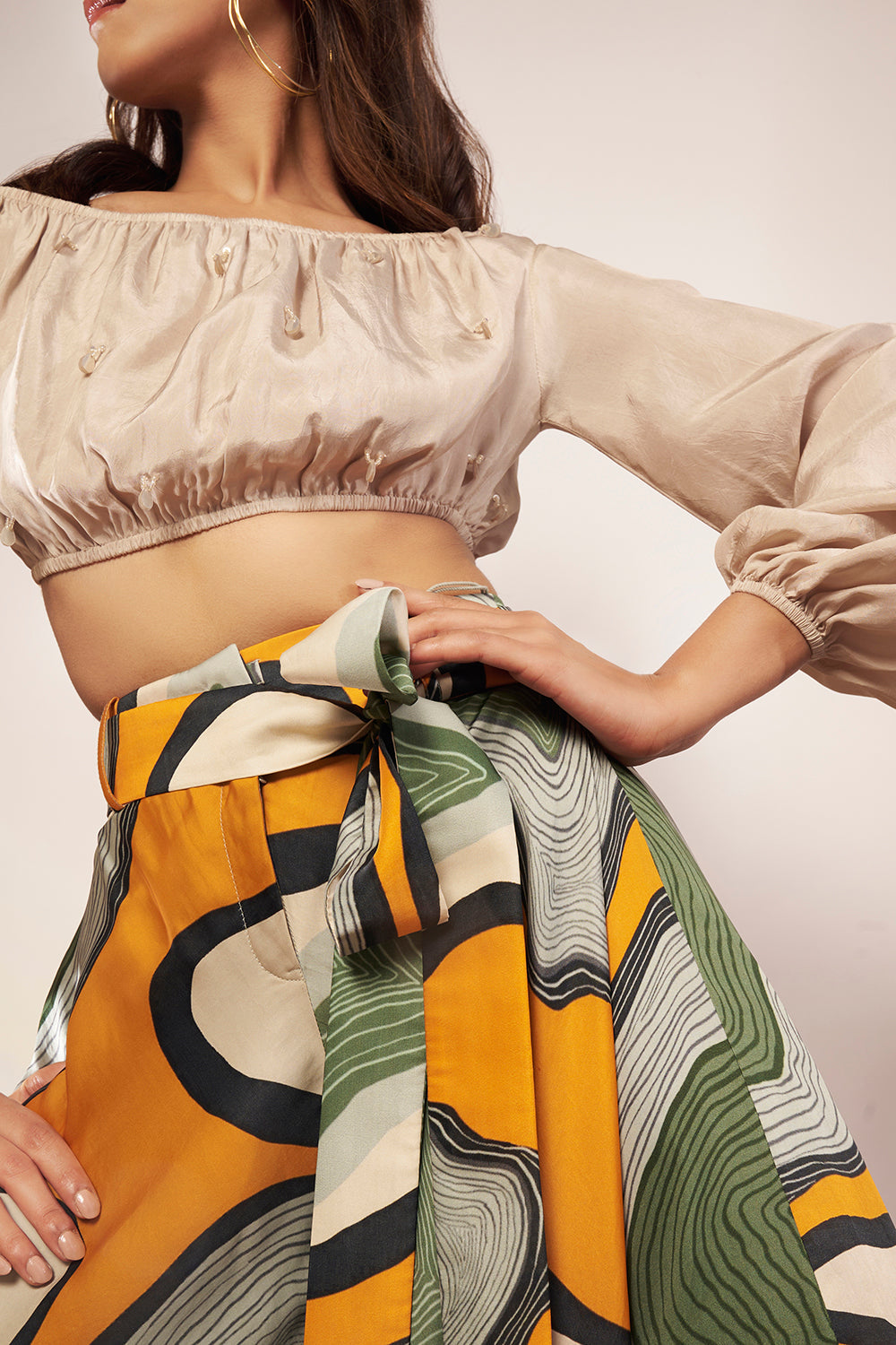 Ivory off-Shoulder Top