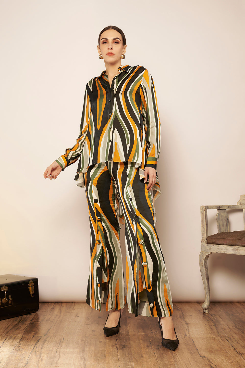 Printed Flared Pants