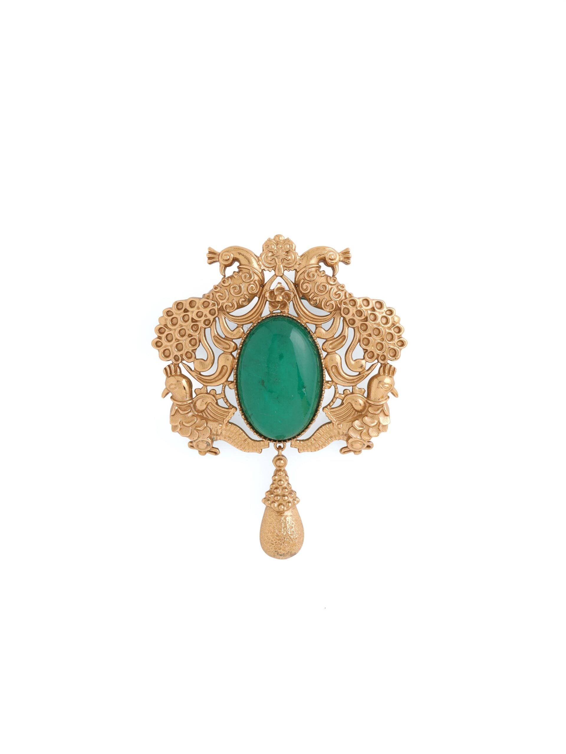 CY Cosa Nostraa Parindon ka Badshah Green Brooch Front 2