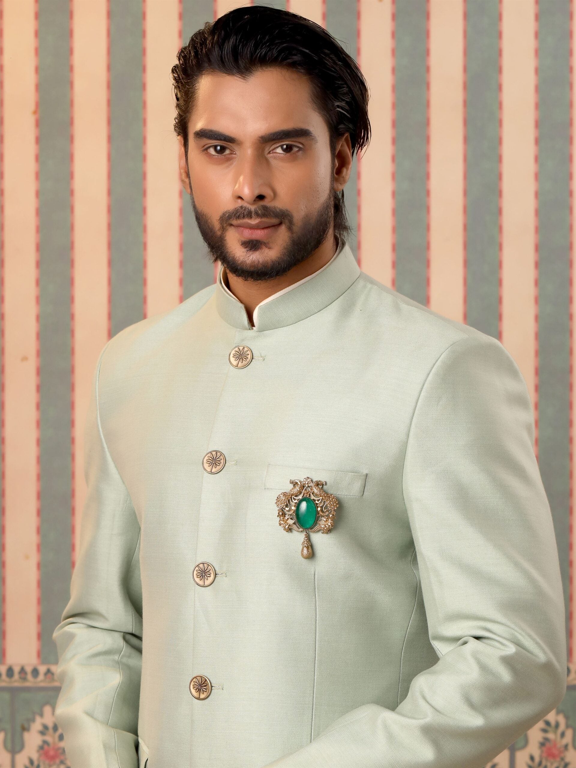 CY Cosa Nostraa Parindon ka Badshah Green Brooch Front 3