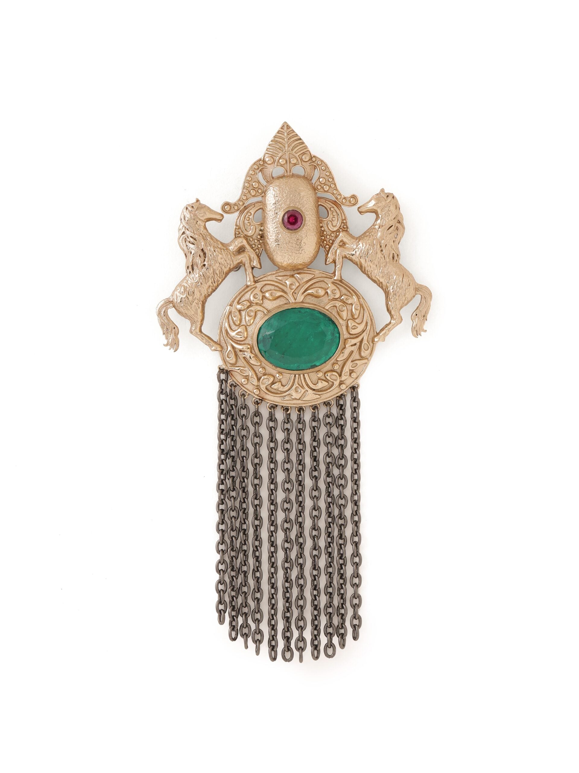 CY Cosa Nostraa Sawaar-e-Noor Horse Brooch Front 2