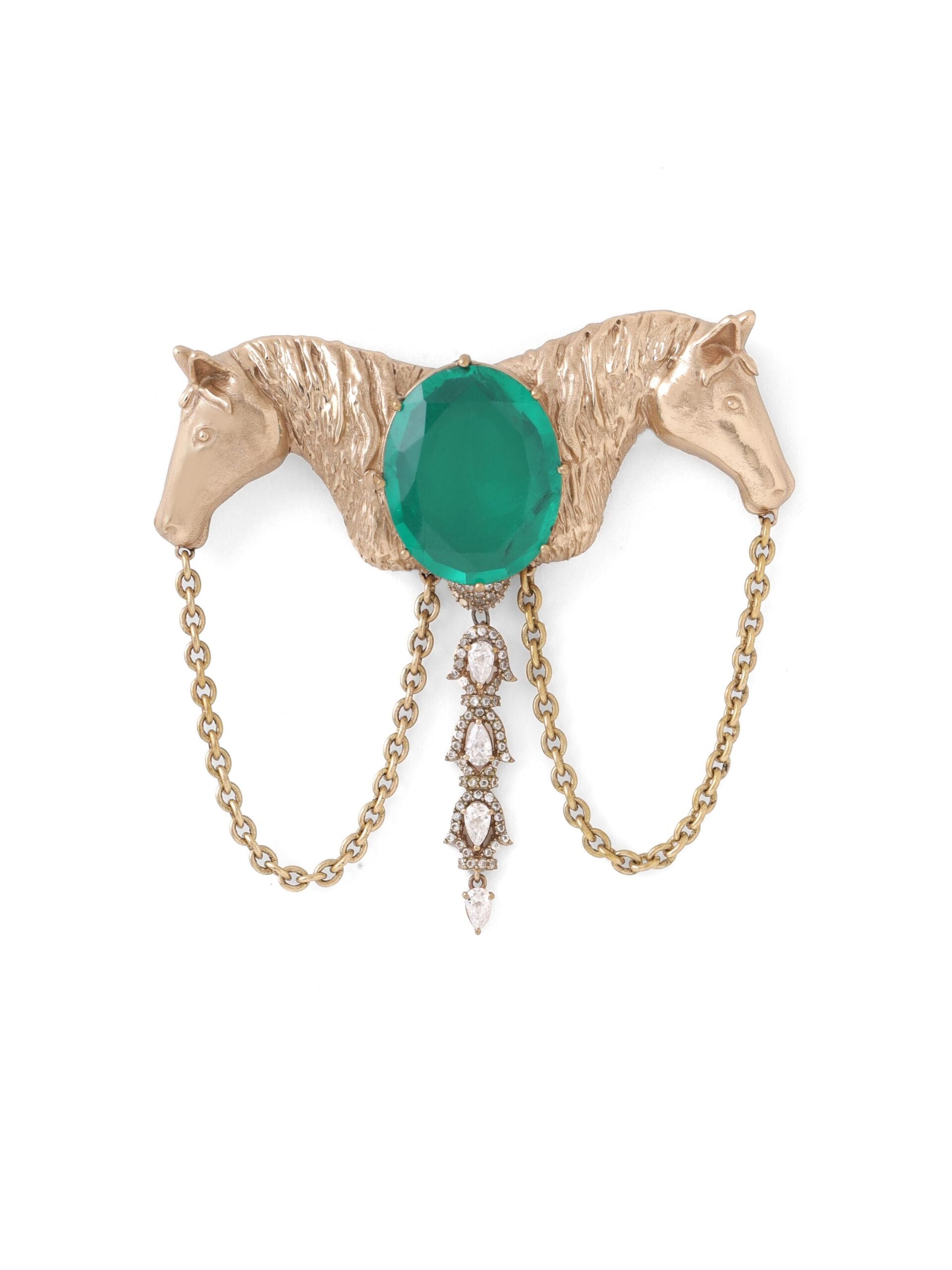 CY Cosa Nostraa Shaahi Sawaar Horse Brooch Front 2