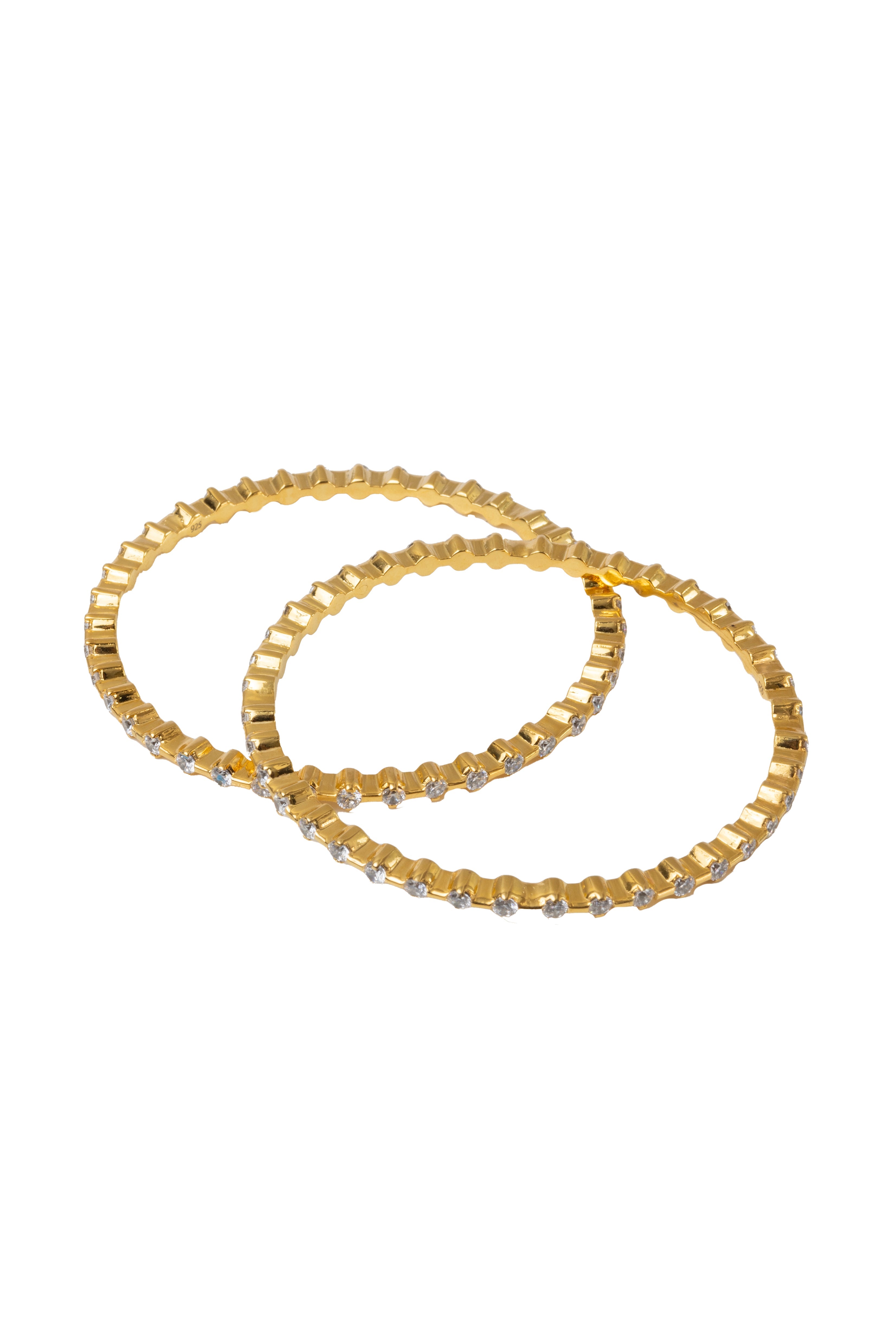 CY Sica Jewellery Cubic Zirconia 10 Pointer Bangle Set Front 1