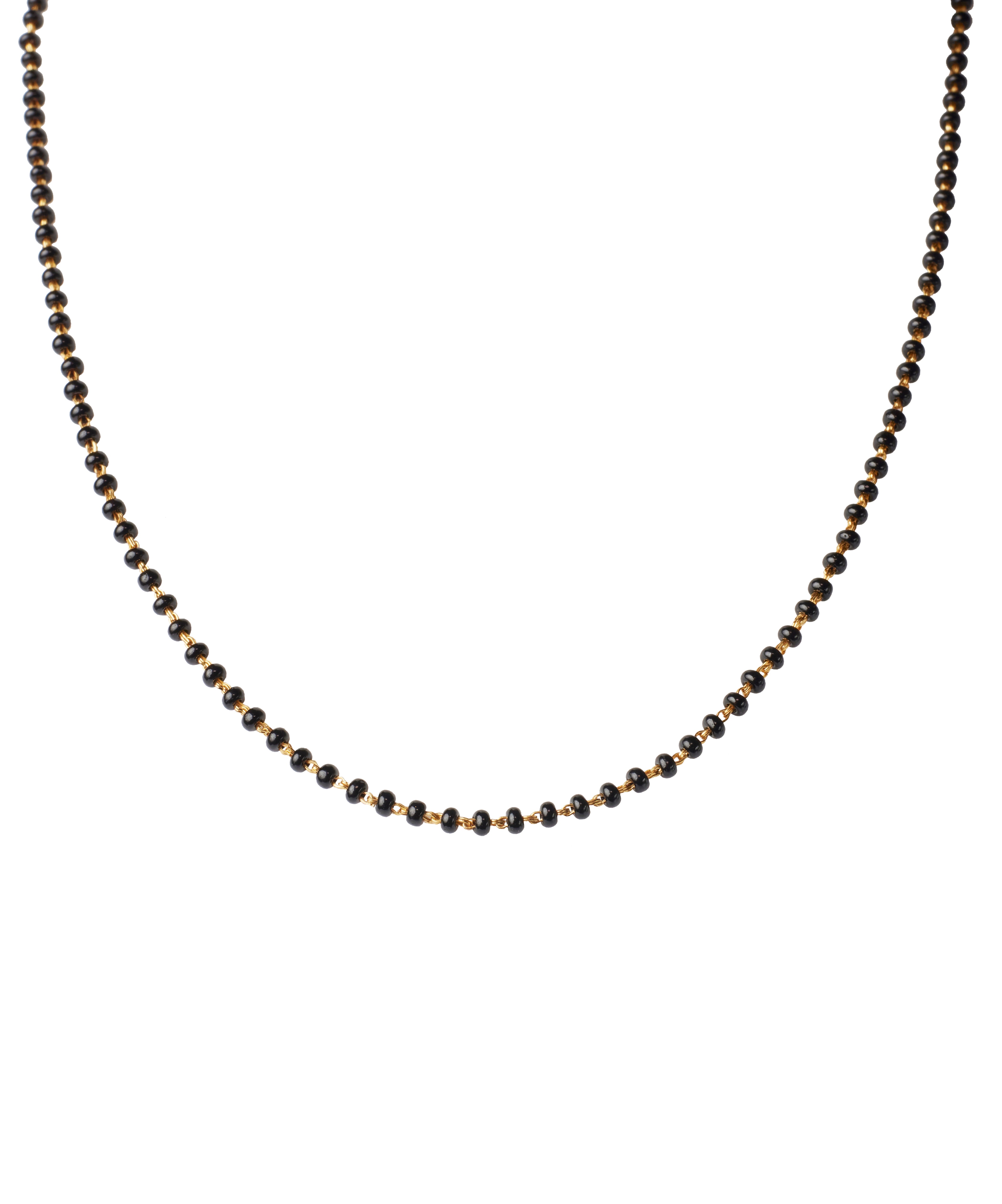 CY Sica Jewellery Cubic Zirconia Black Beads Chain Front 1