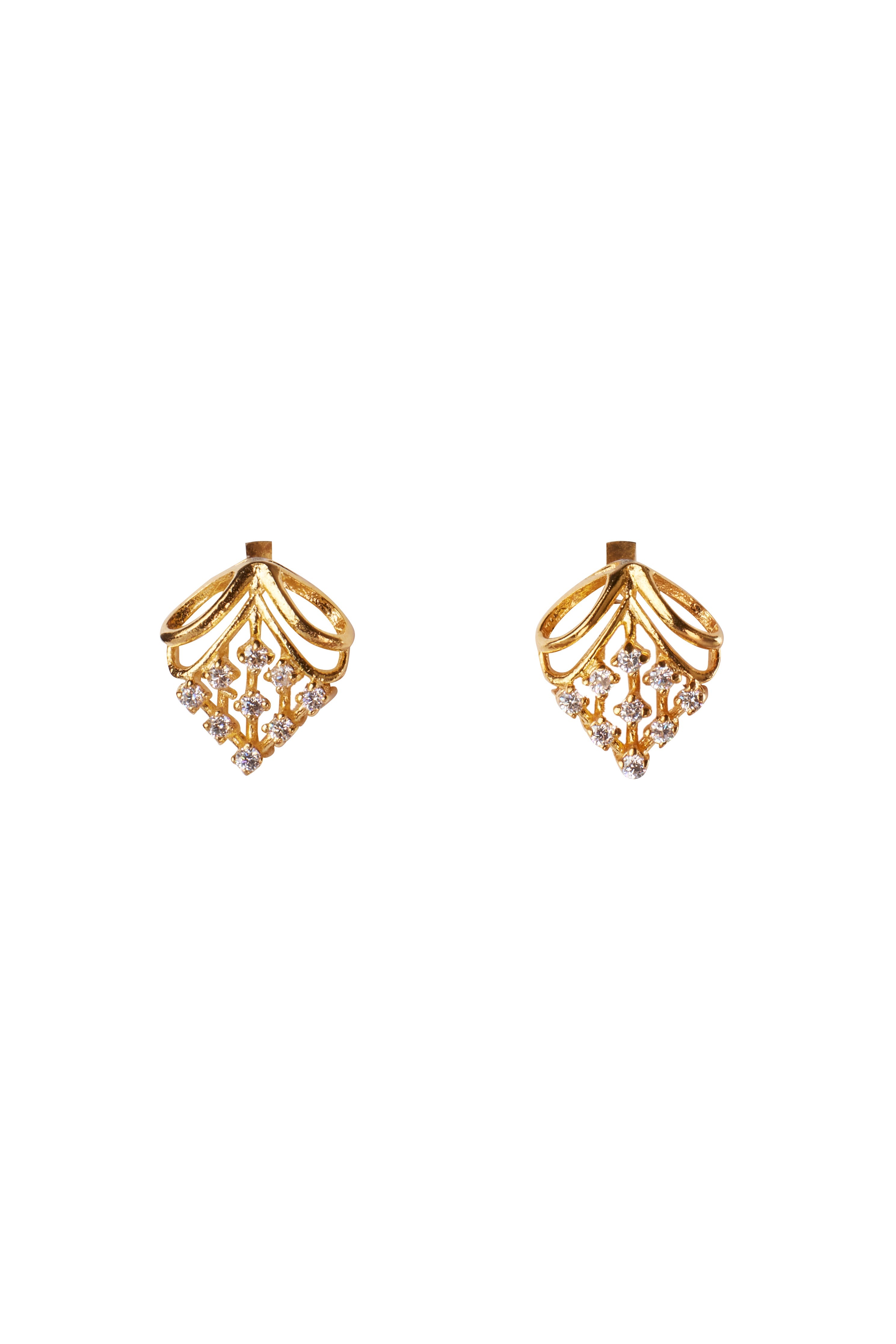 CY Sica Jewellery Cubic Zirconia Daffodil Earrings Front 1