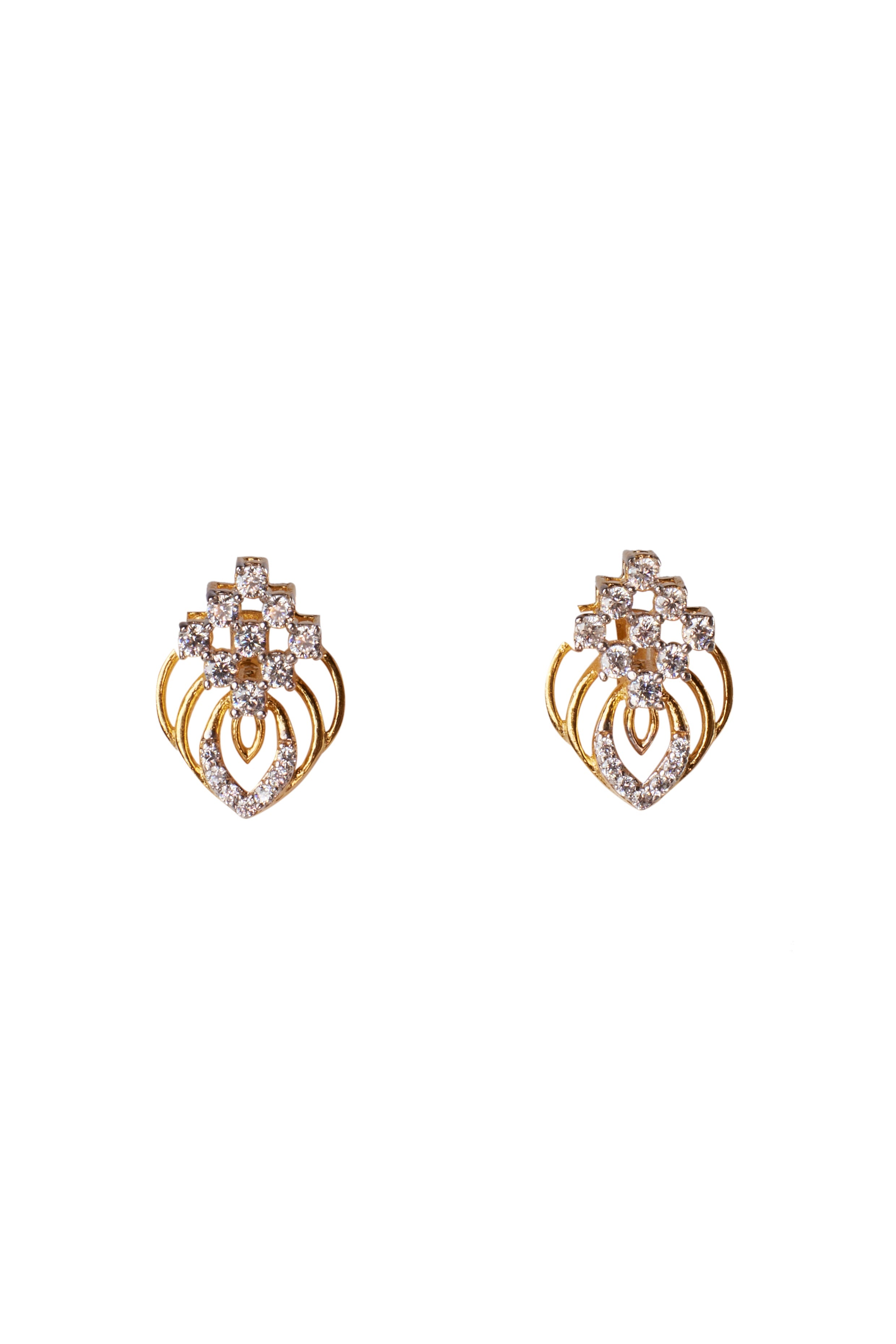 CY Sica Jewellery Cubic Zirconia Devaki Earrings Front 1