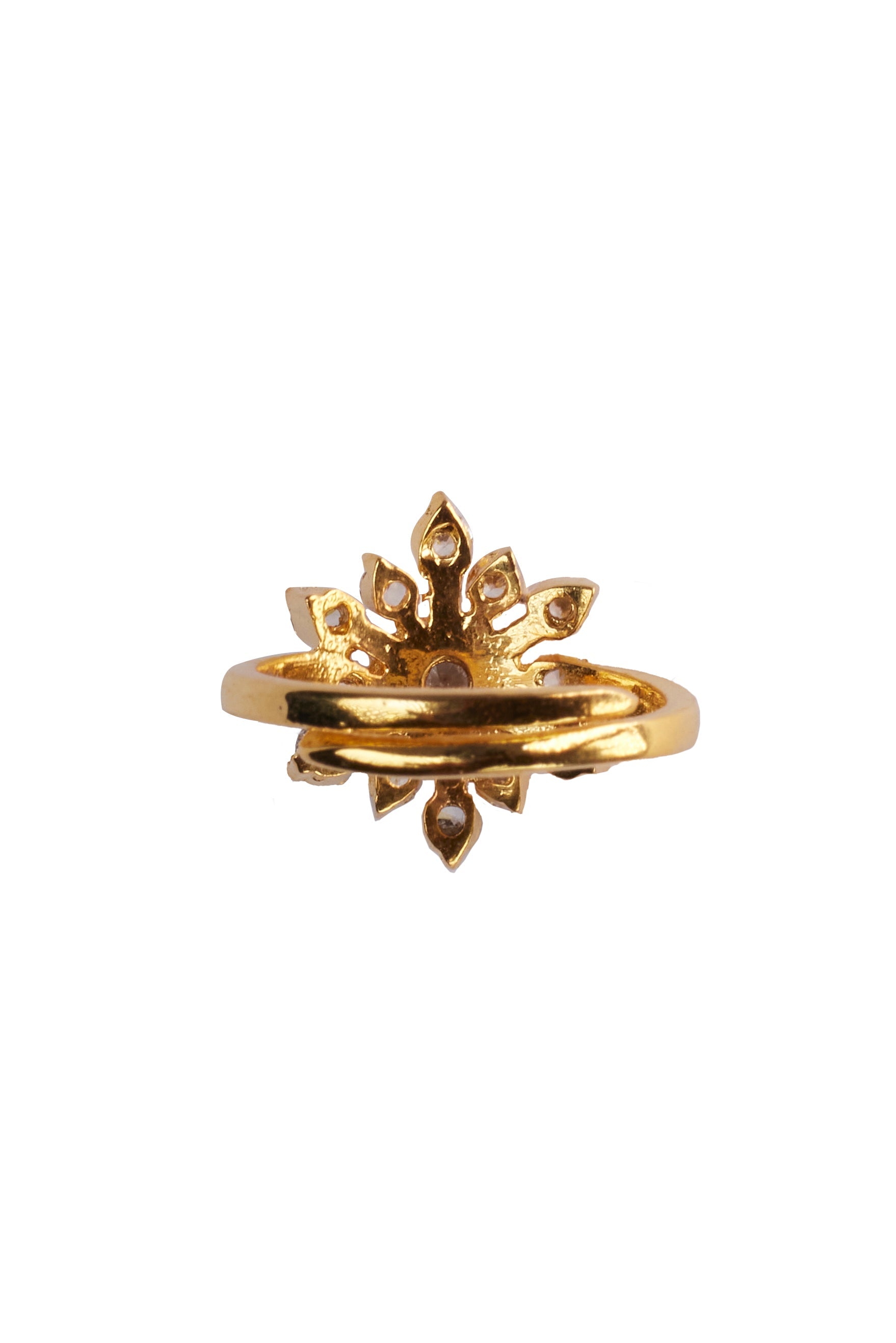 CY Sica Jewellery Cubic Zirconia Floral Ring Front 3