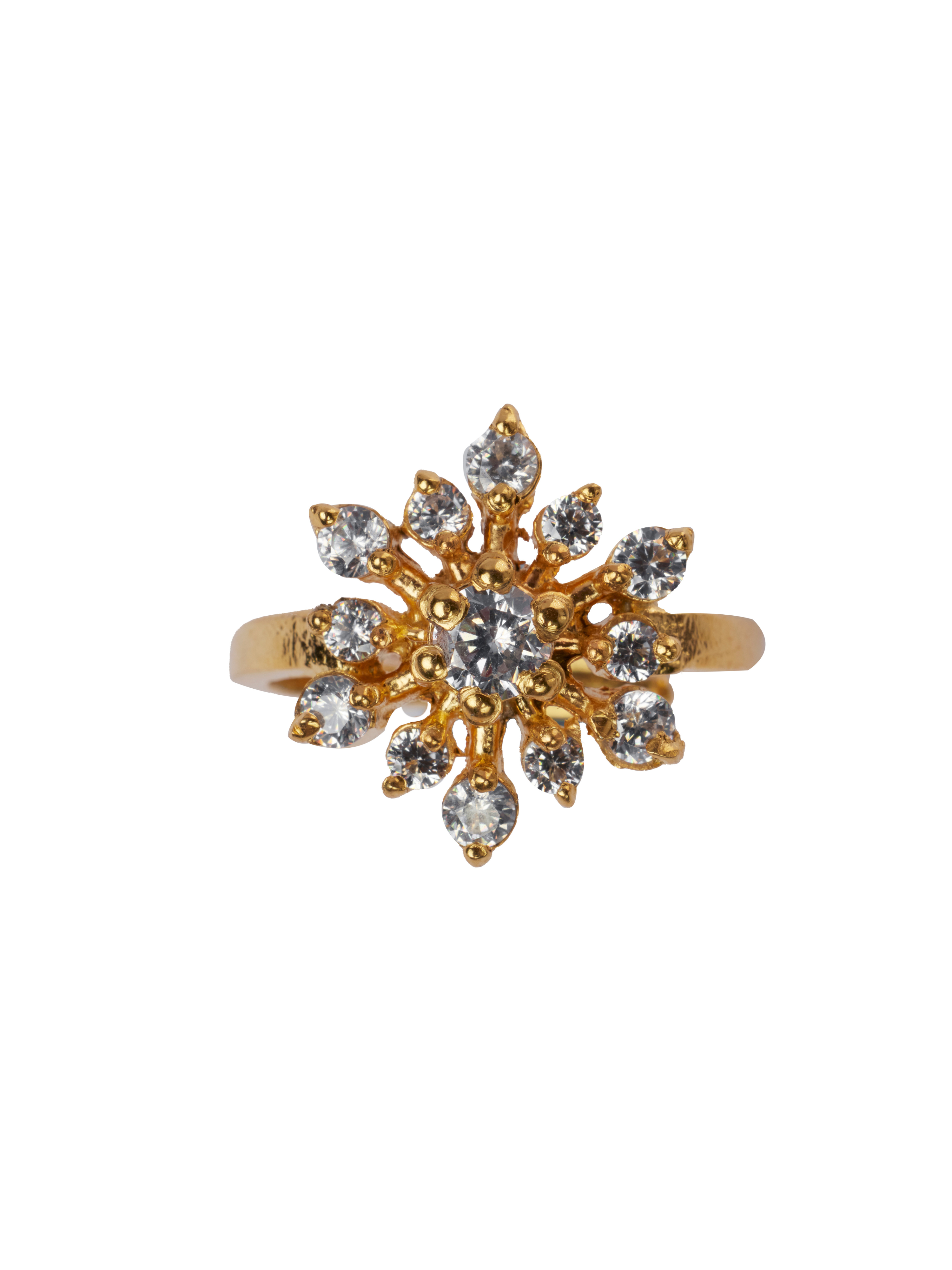 CY Sica Jewellery Cubic Zirconia Floral Ring Front 1
