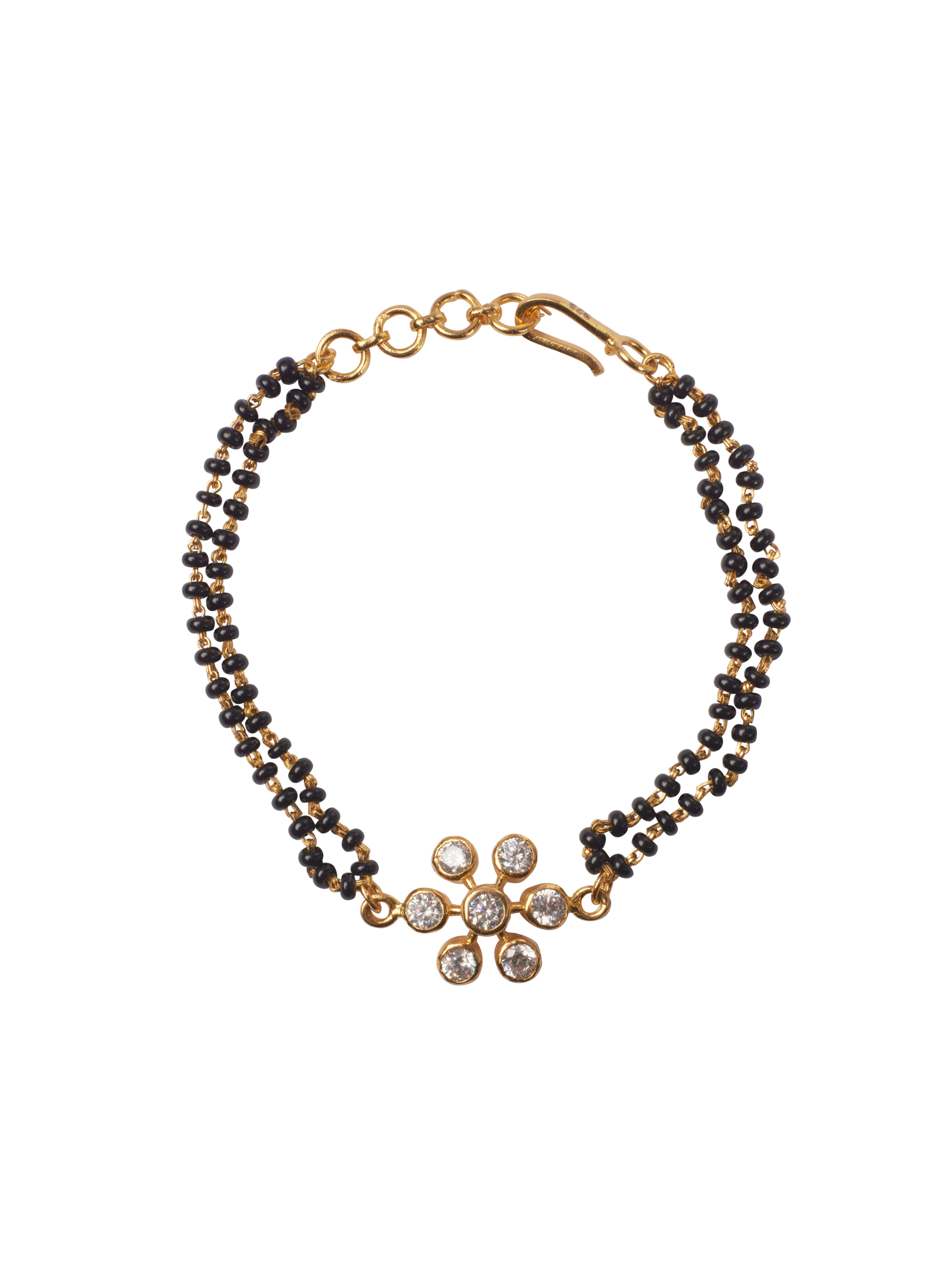 CY Sica Jewellery Cubic Zirconia Flower Hand Mangalsutra Front 1