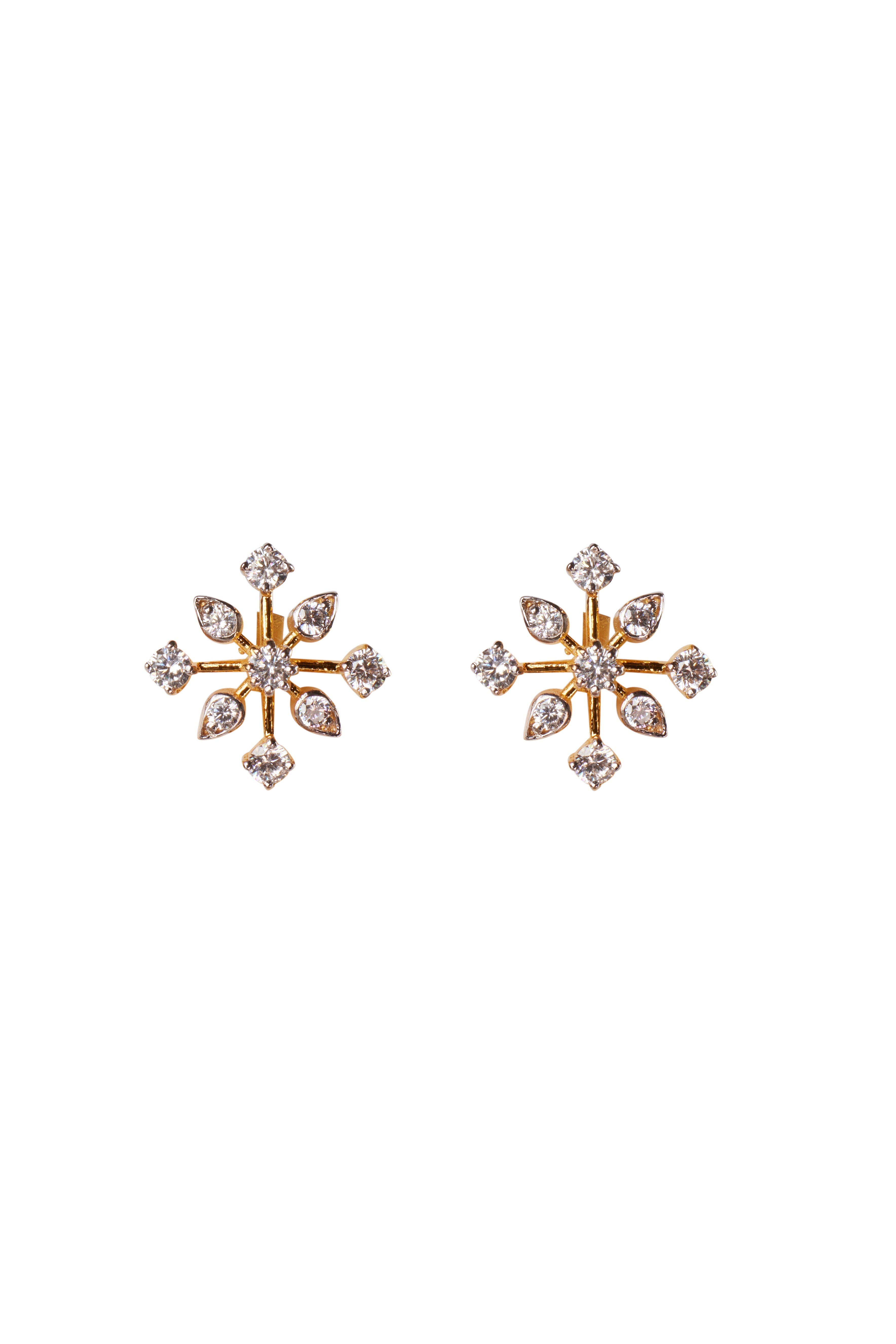 CY Sica Jewellery Cubic Zirconia Pushan Earrings Front 1